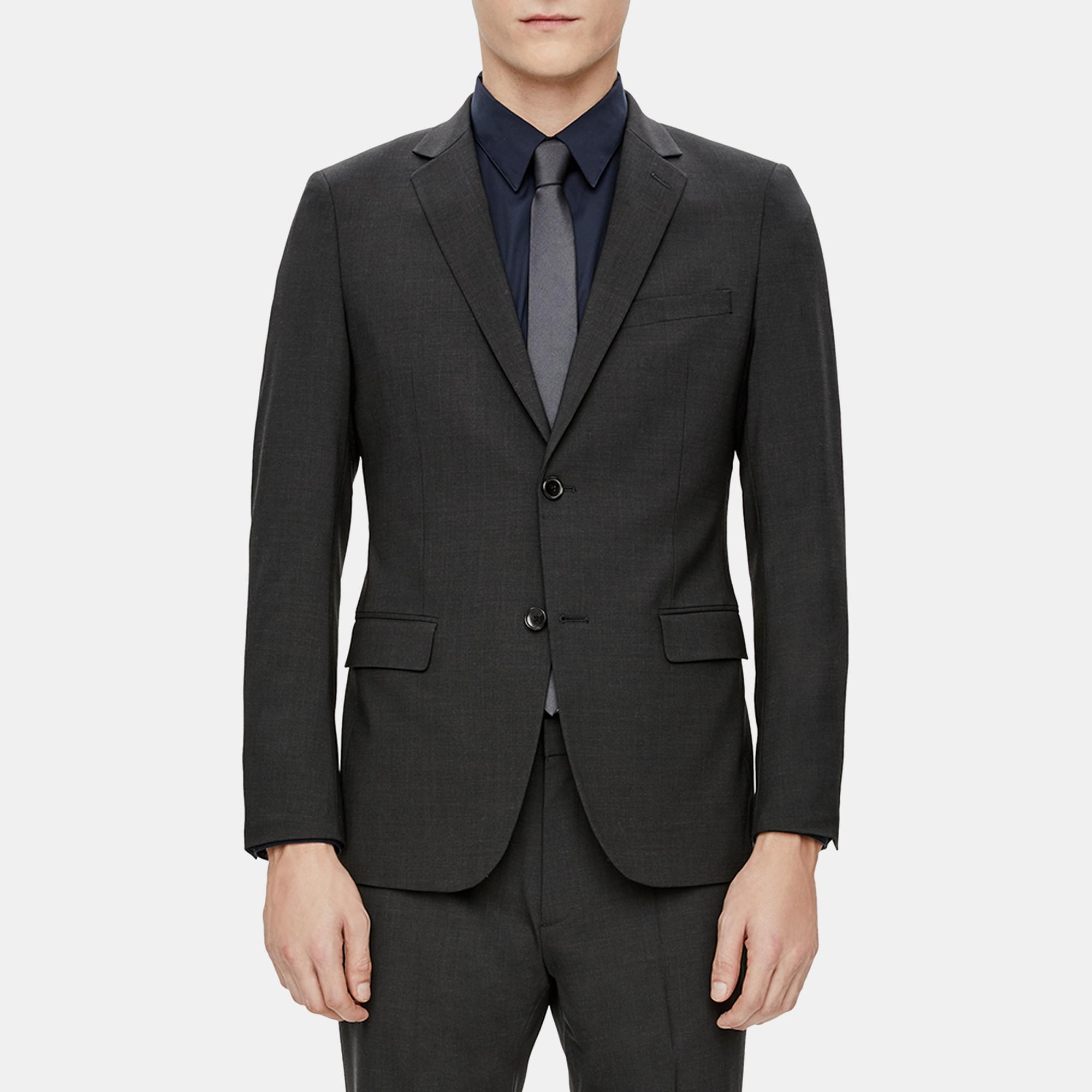 Traceable Wool Slim Single-Breasted Blazer | Neiman Marcus
