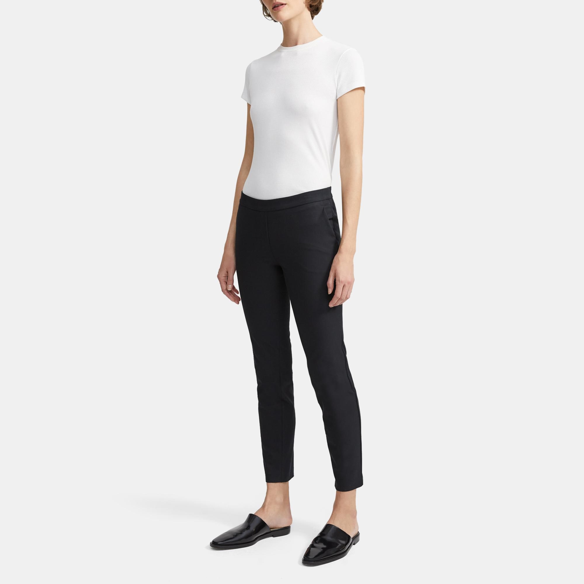 Stretch Cotton Crop Trouser