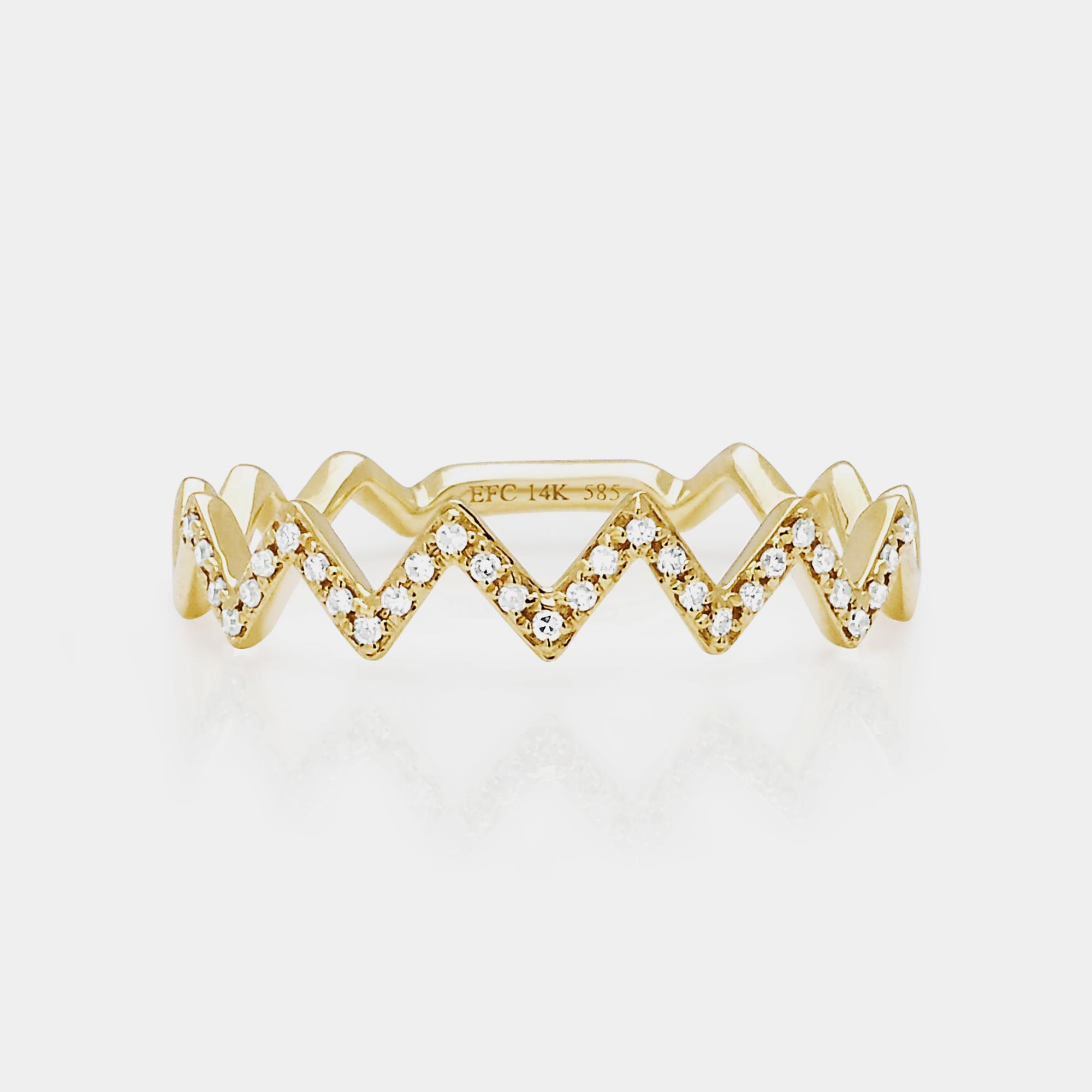 EF Collection Zig Zag Stack Ring