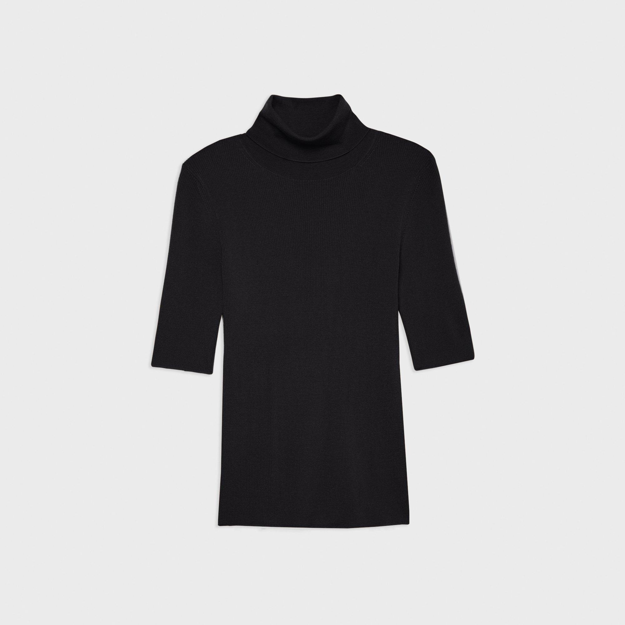 Turtleneck Tee in Fine Merino