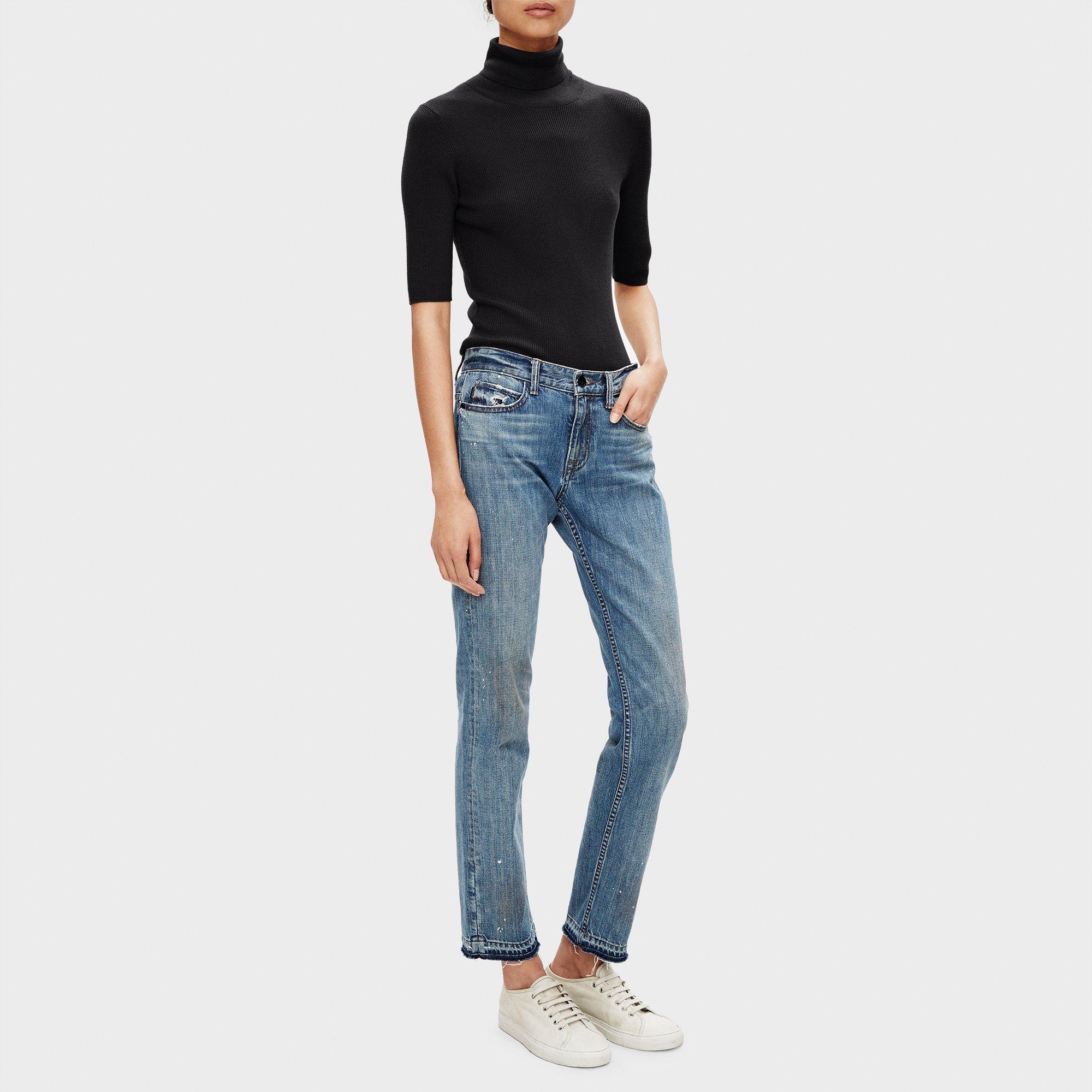 Turtleneck Tee in Fine Merino