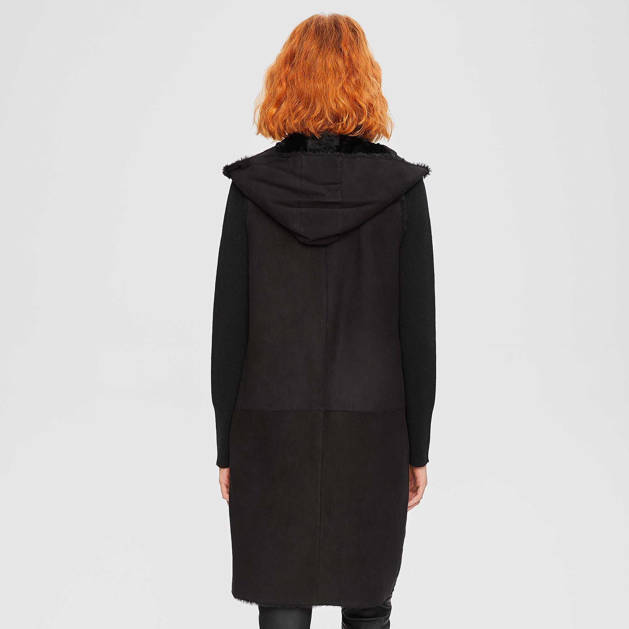 Theory Official Site Shearling Hooded Vest