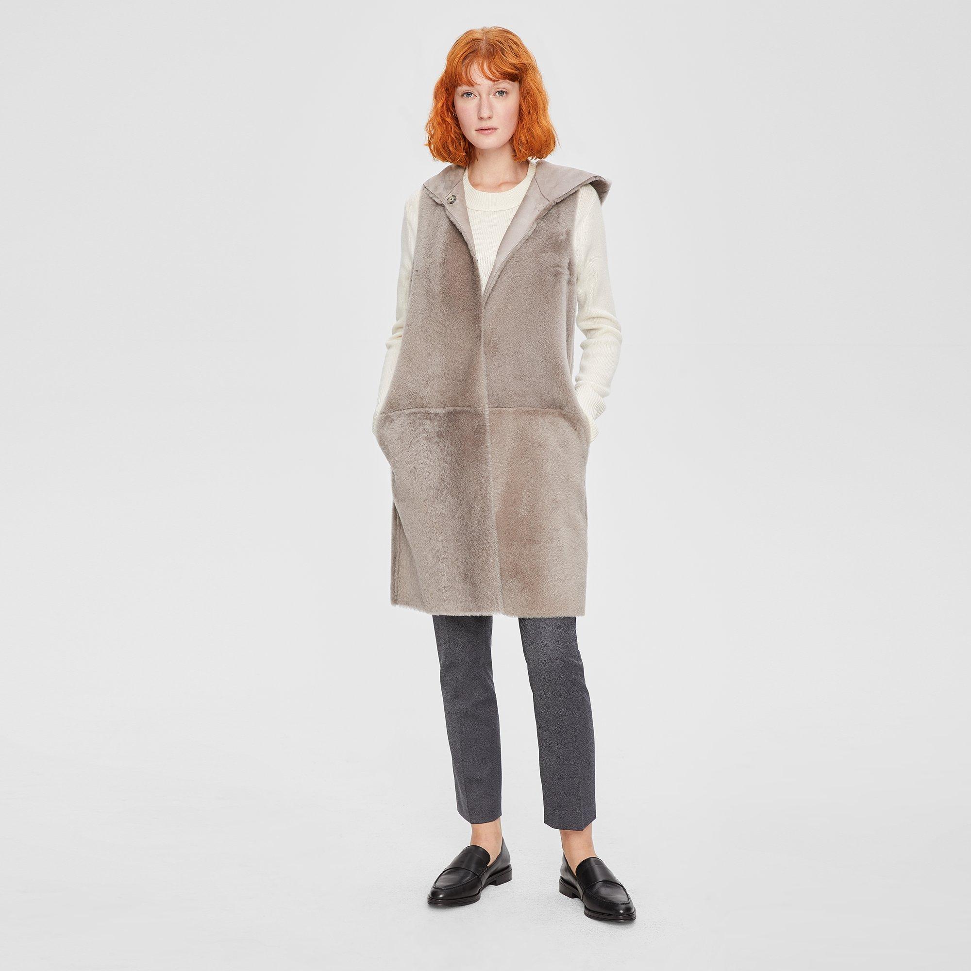 Shearling Hooded Vest