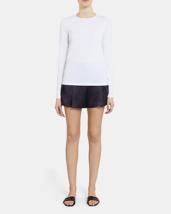 Long-Sleeve Tee In Stretch Cotton