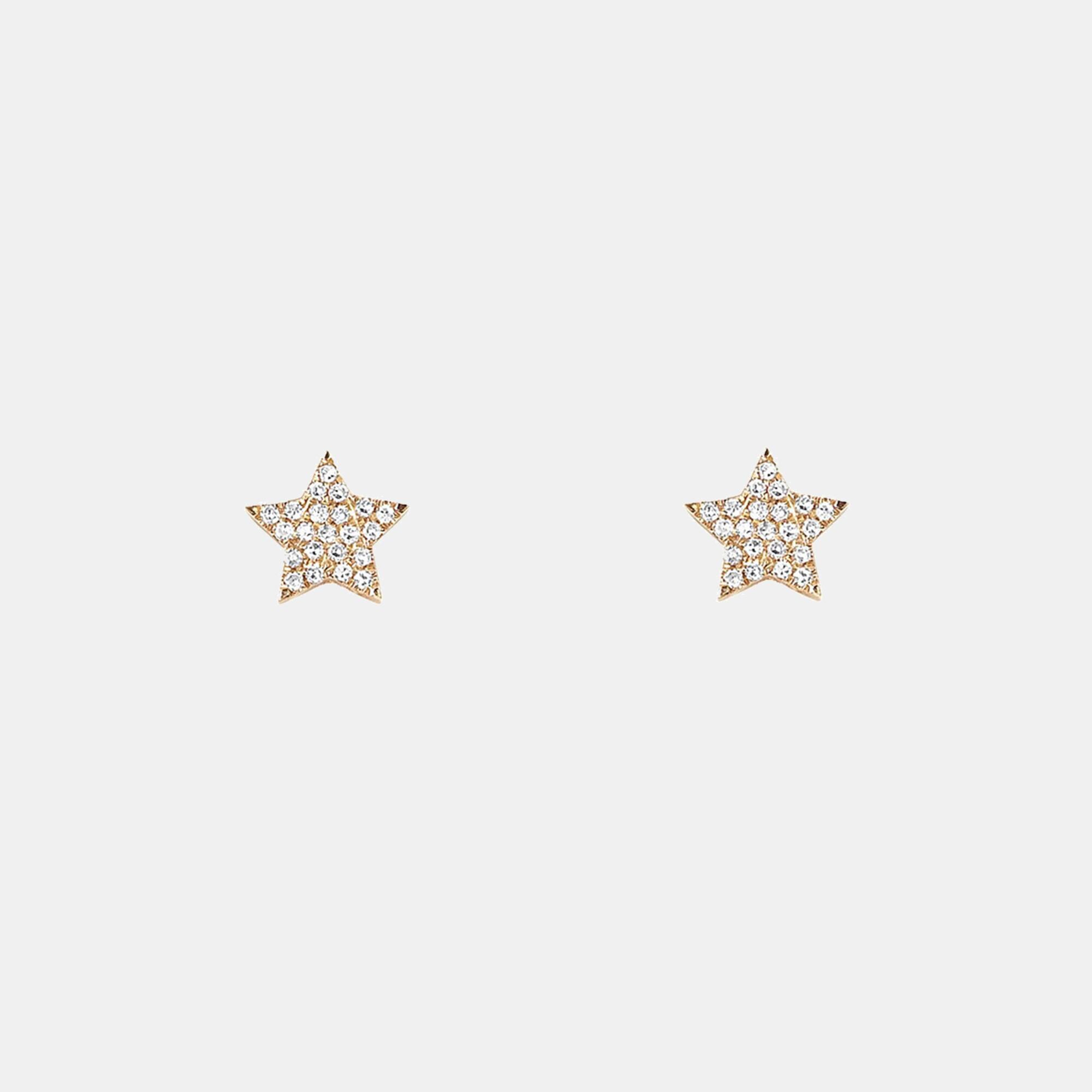 EF Collection Diamond Single Star Stud Earring
