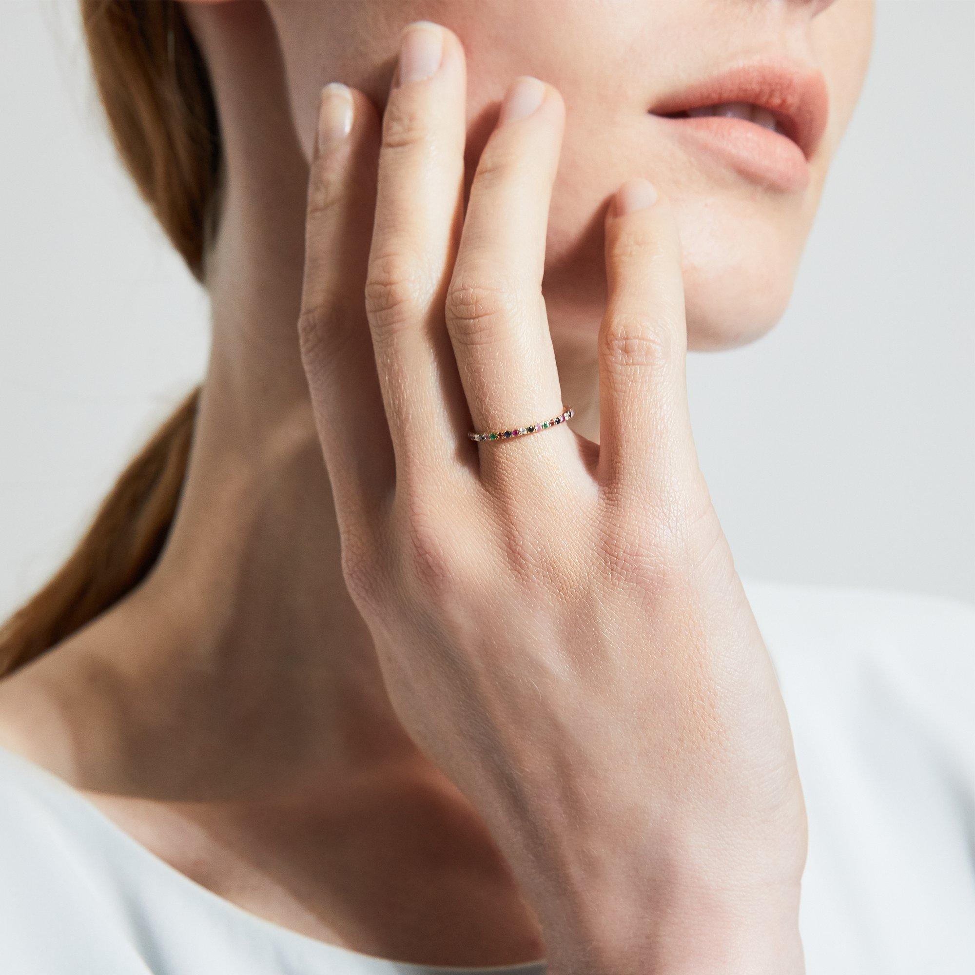 EF Collection Rainbow Eternity Band Ring