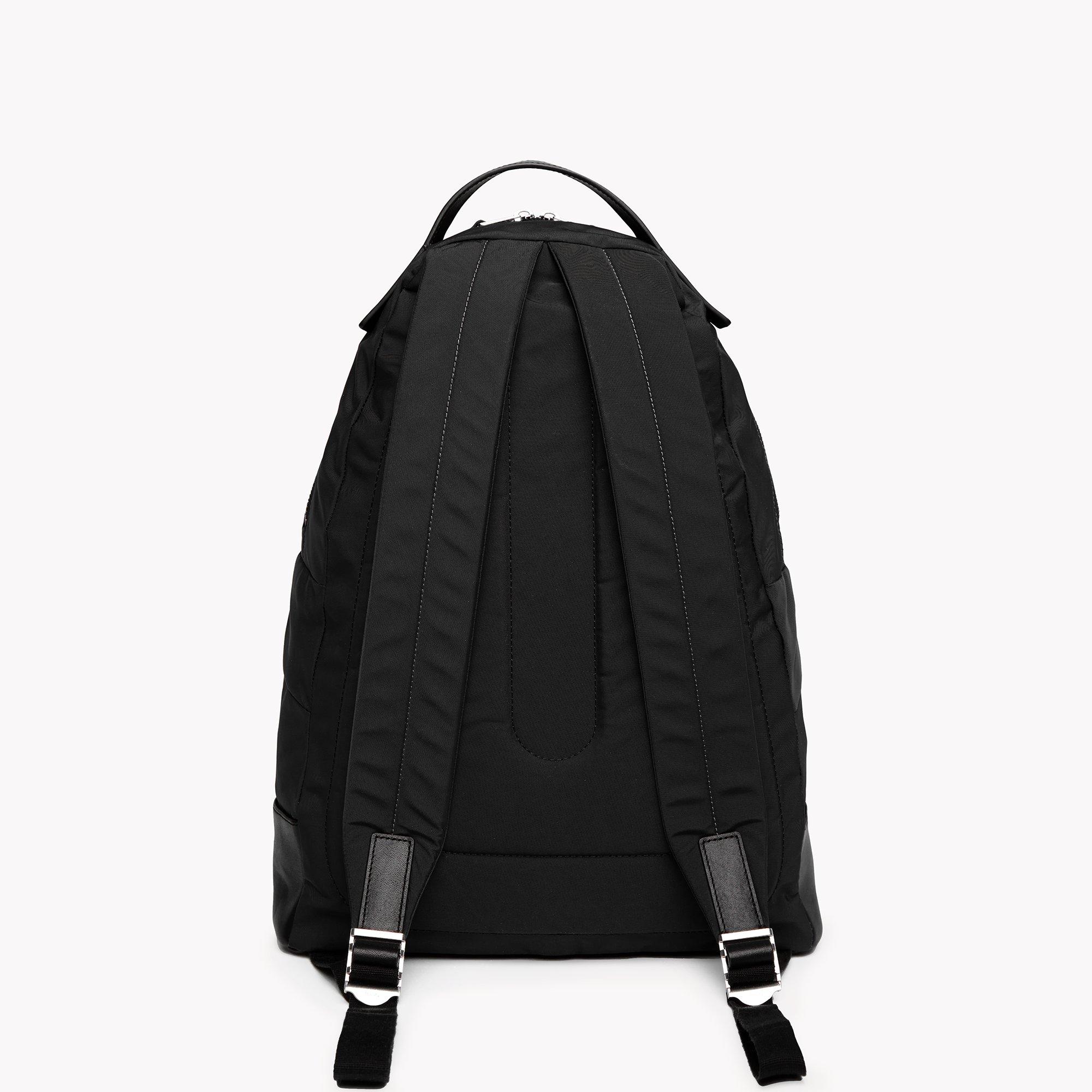 Nylon Backpack with Leather