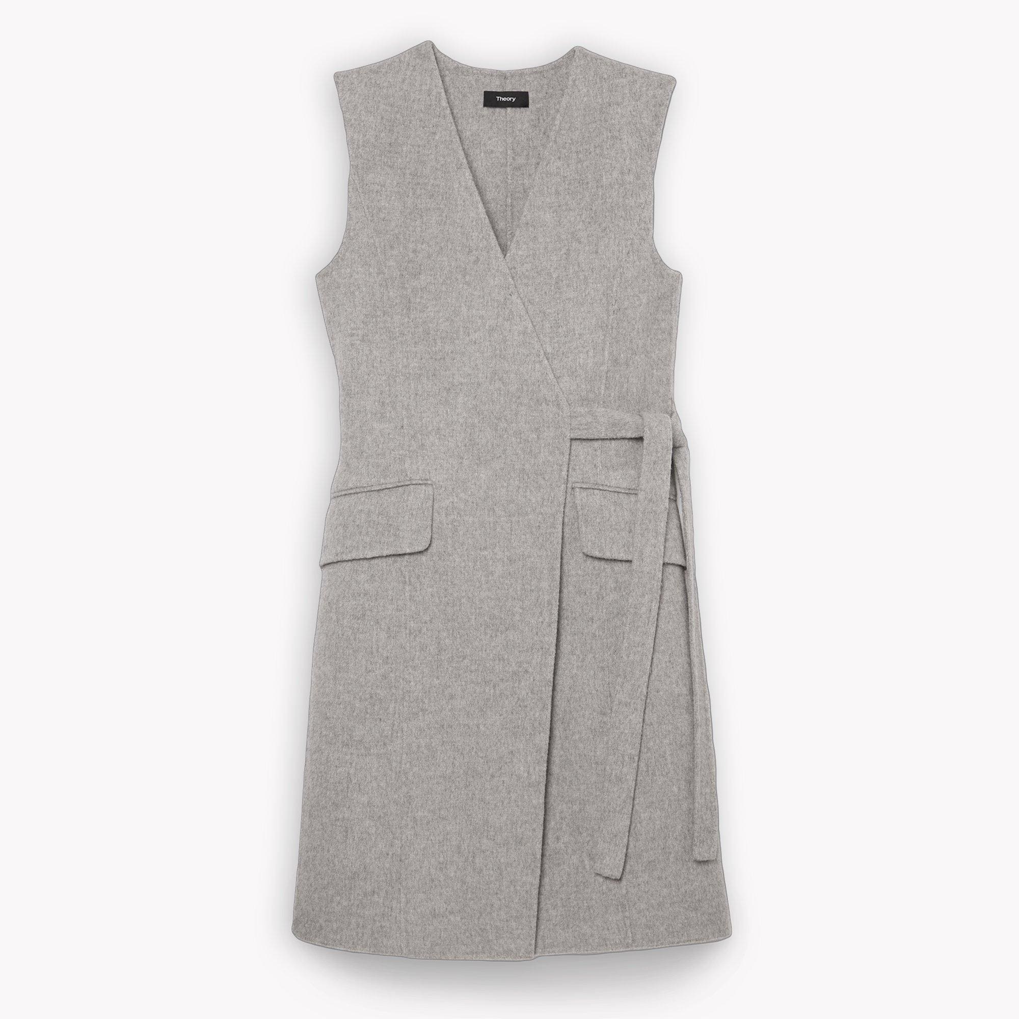 Double-Face Wool-Cashmere Wrap Dress