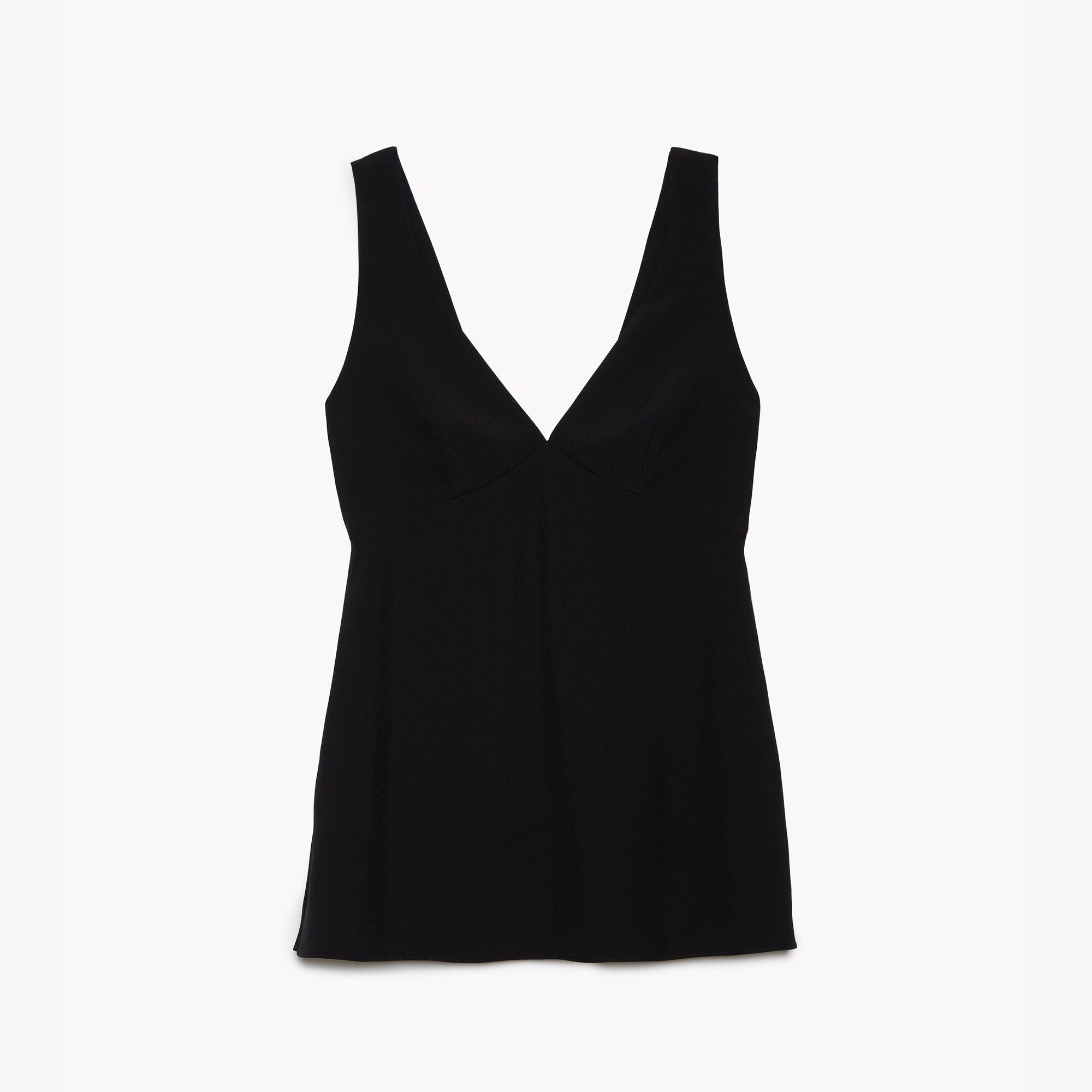 Crepe High-Waist Shell