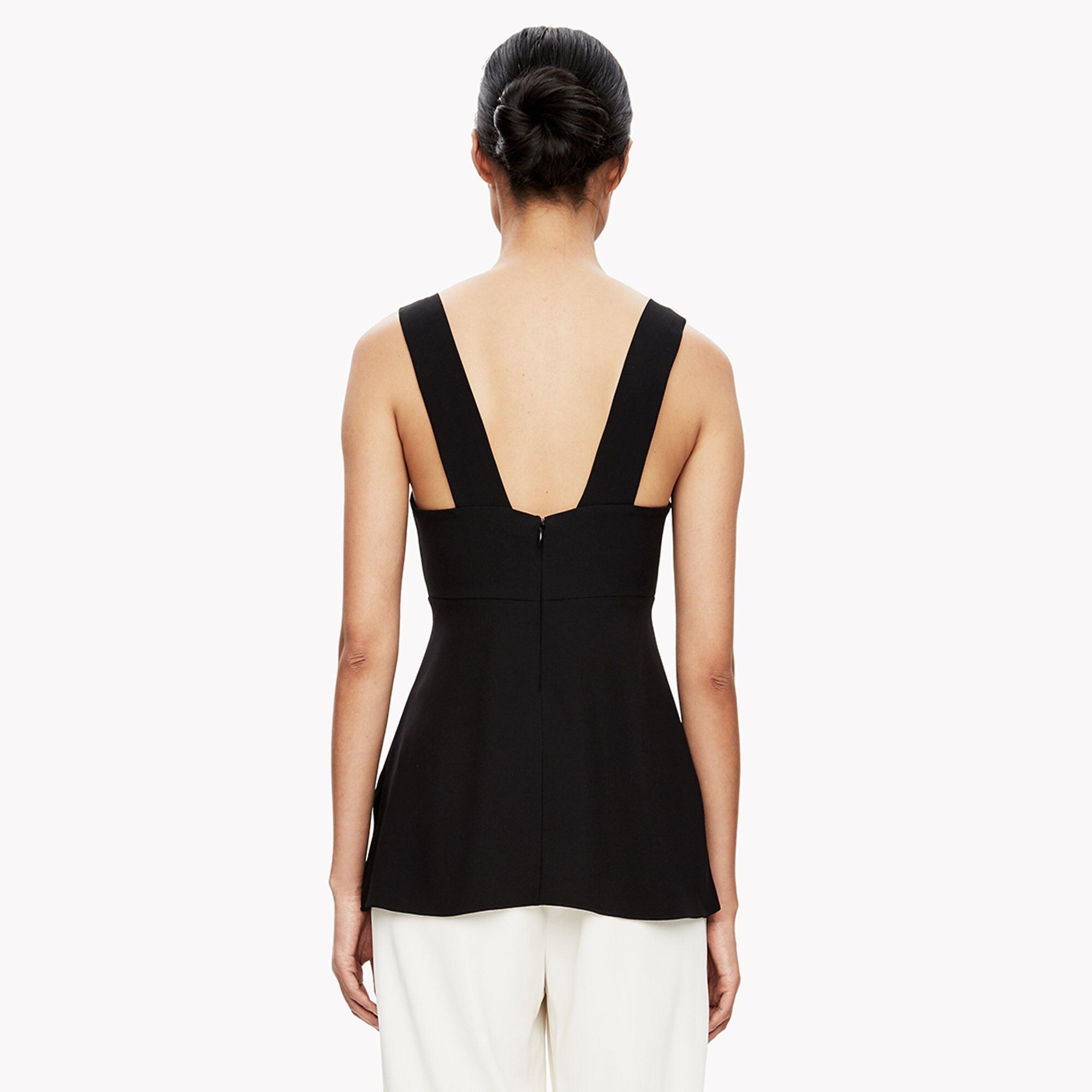 Crepe High-Waist Shell