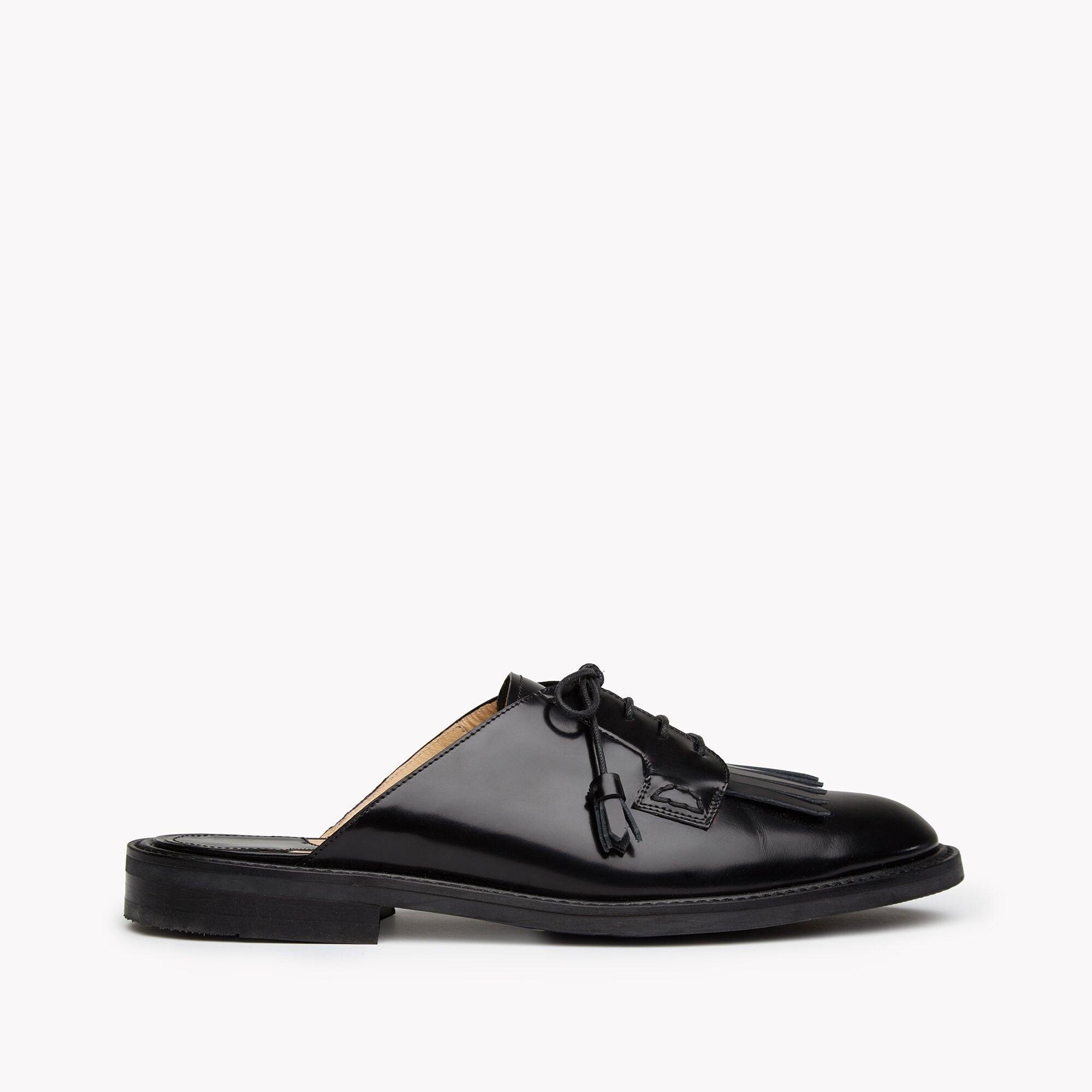 Derby Slide with Kiltie in Spazzolato Leather