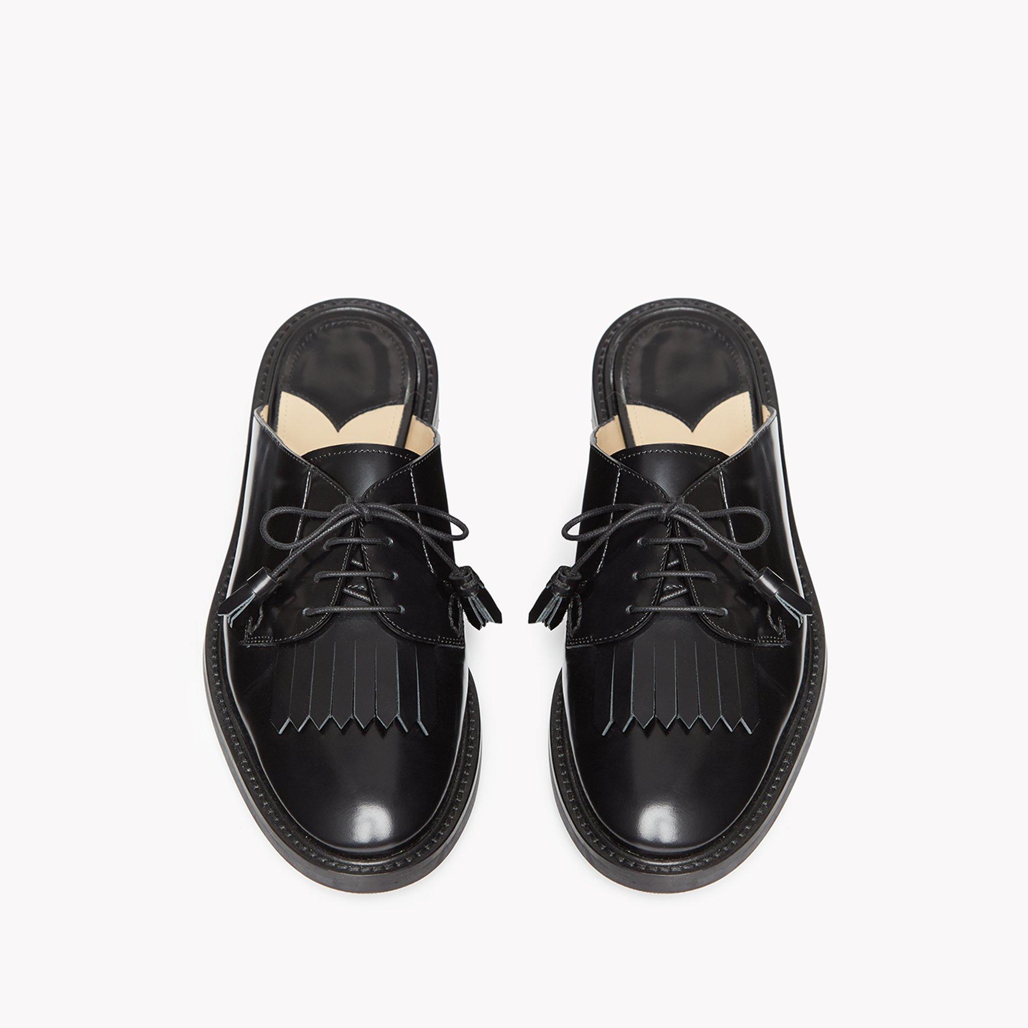 Derby Slide with Kiltie in Spazzolato Leather