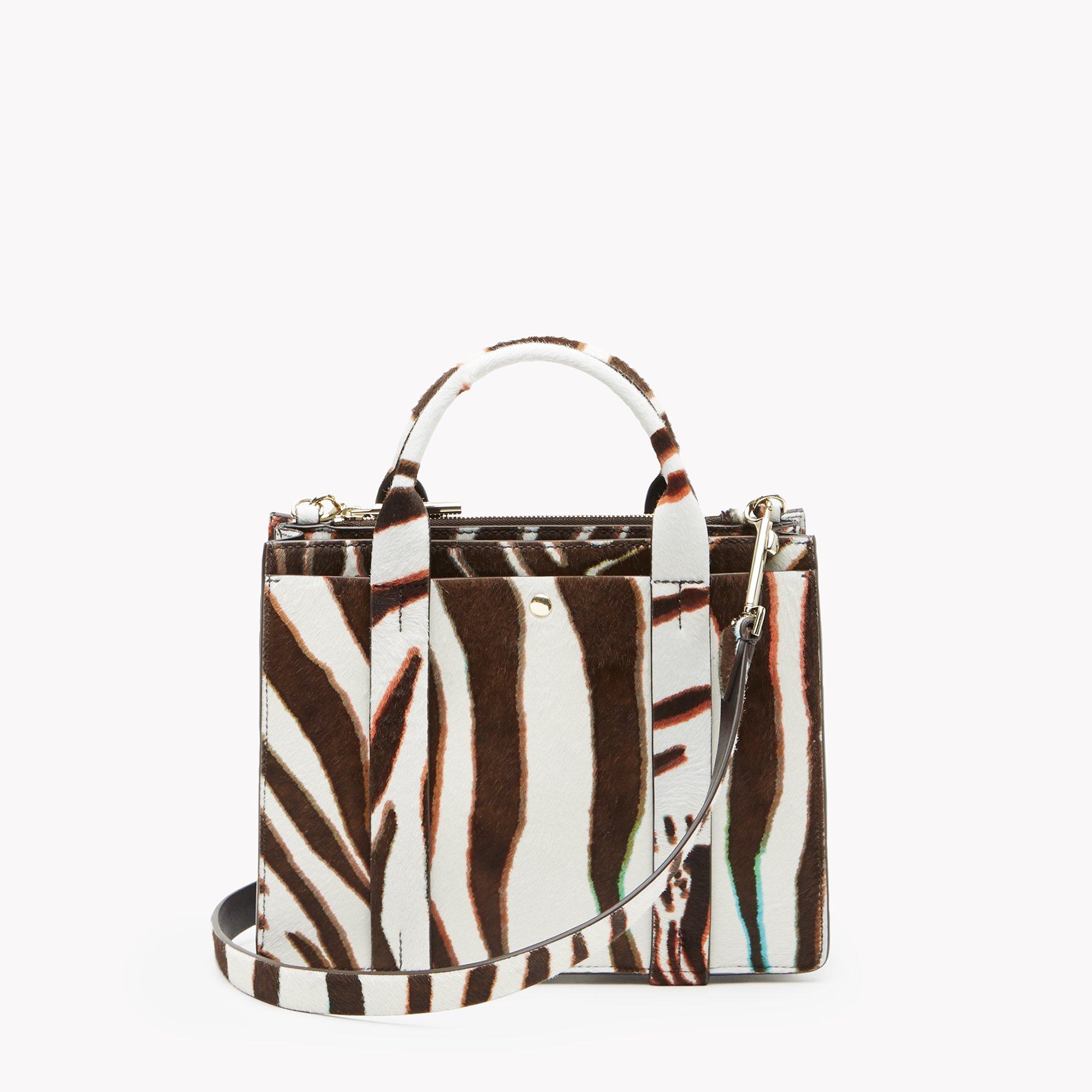 West Mini in Zebra Calf Hair