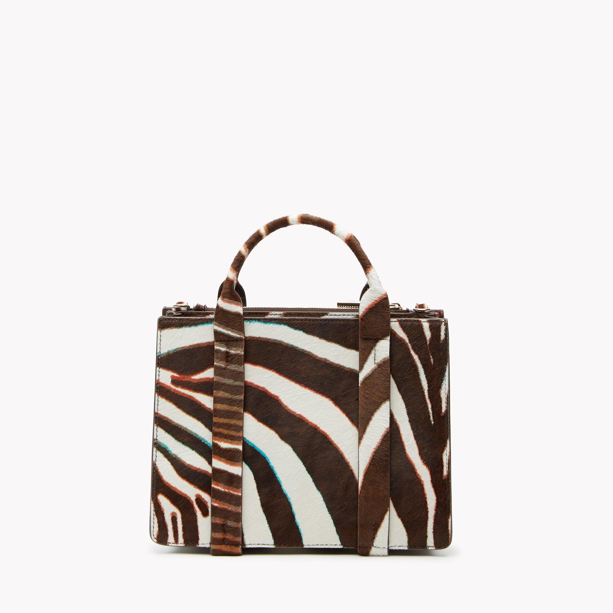 West Mini in Zebra Calf Hair