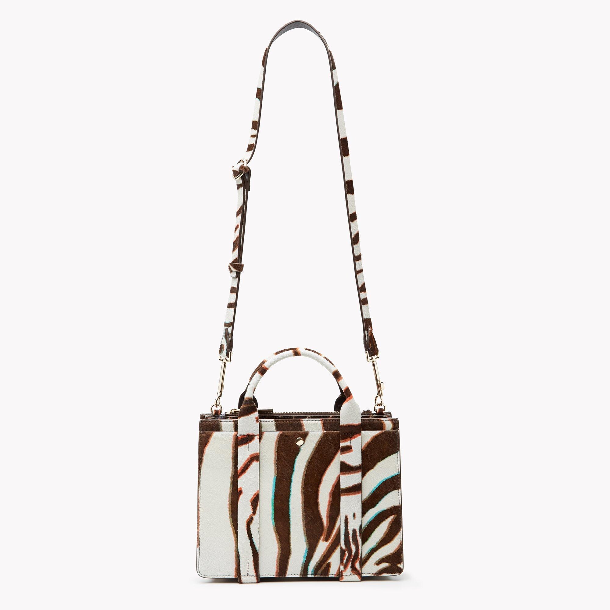 West Mini in Zebra Calf Hair