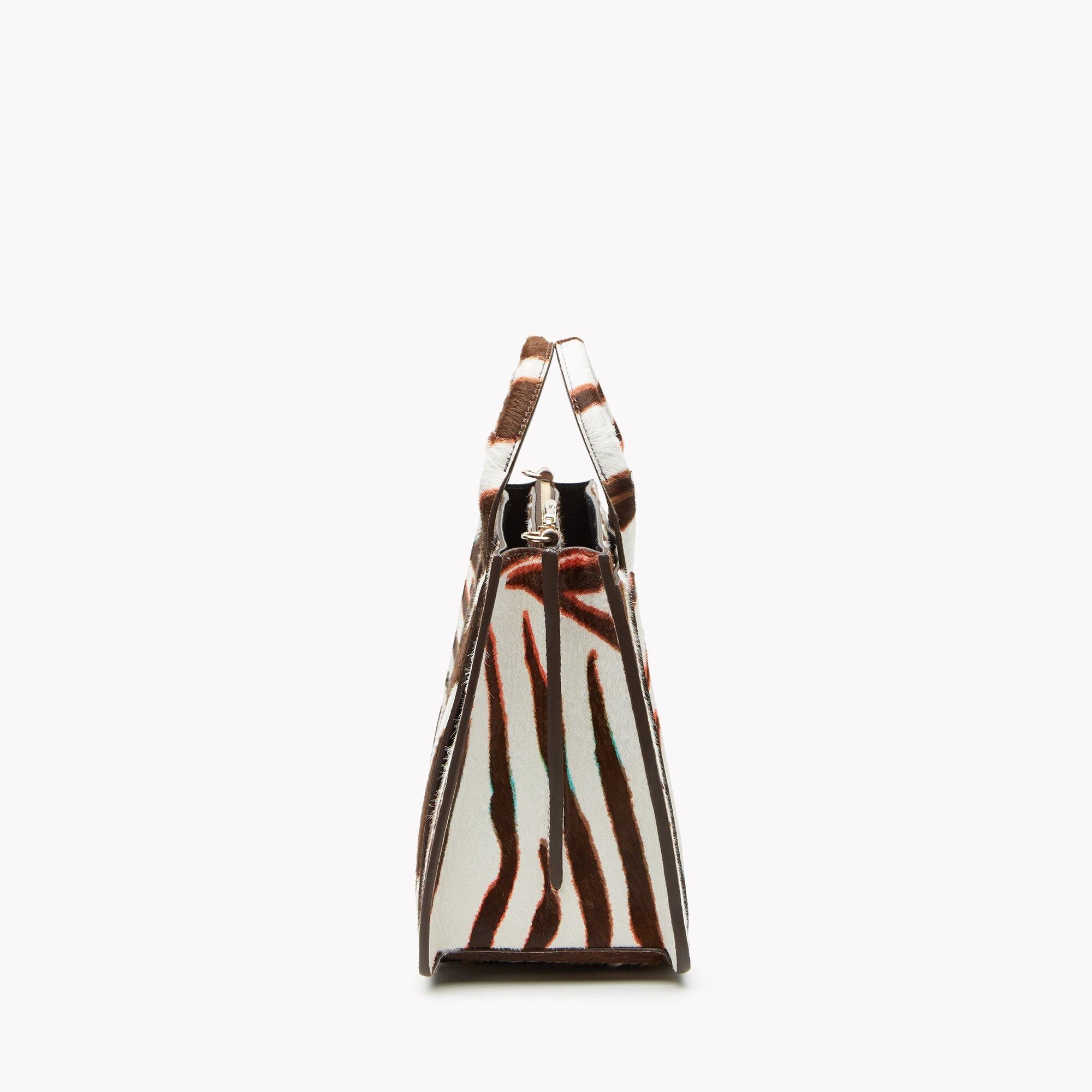 West Mini in Zebra Calf Hair