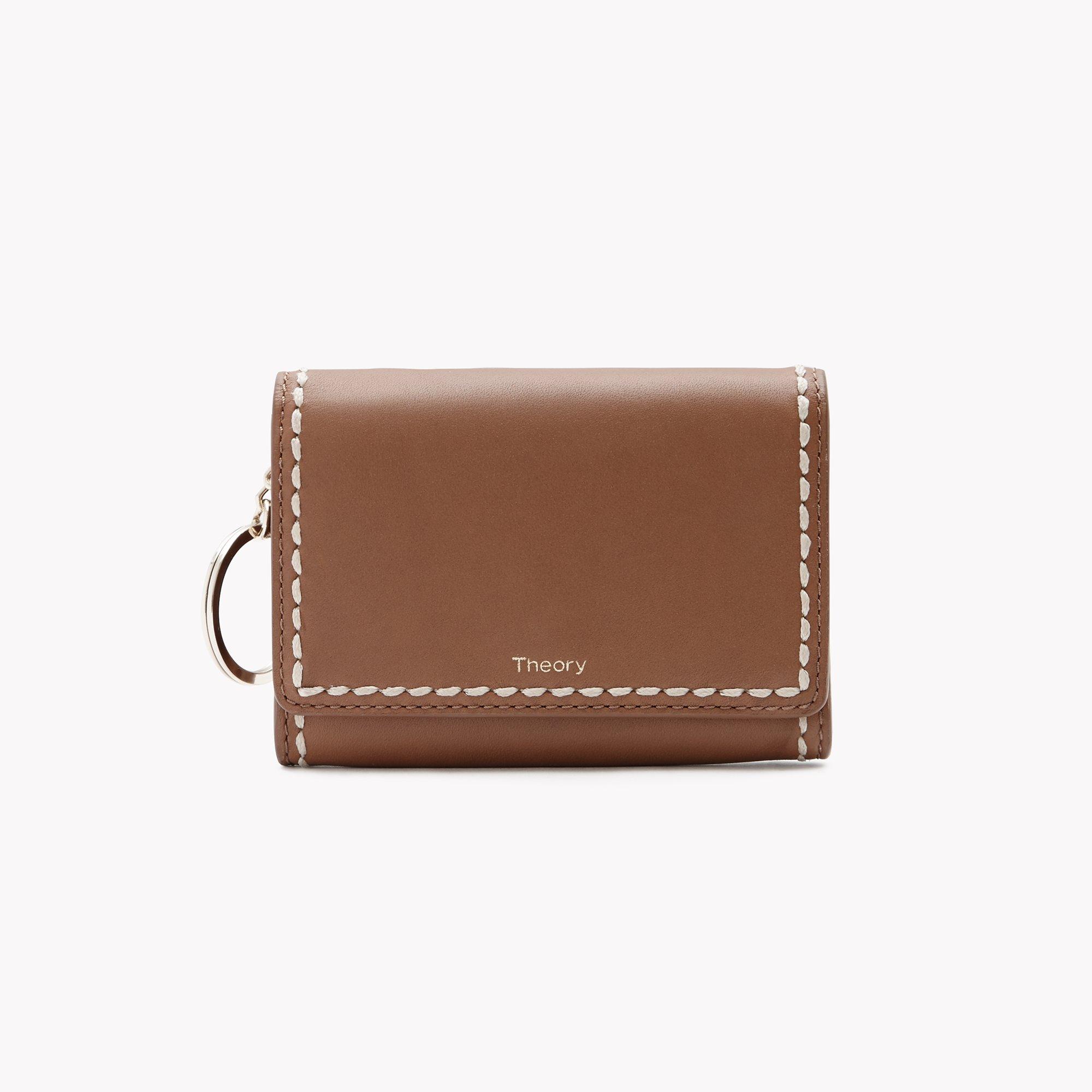 Card Wallet with Key Ring in Smooth Calf