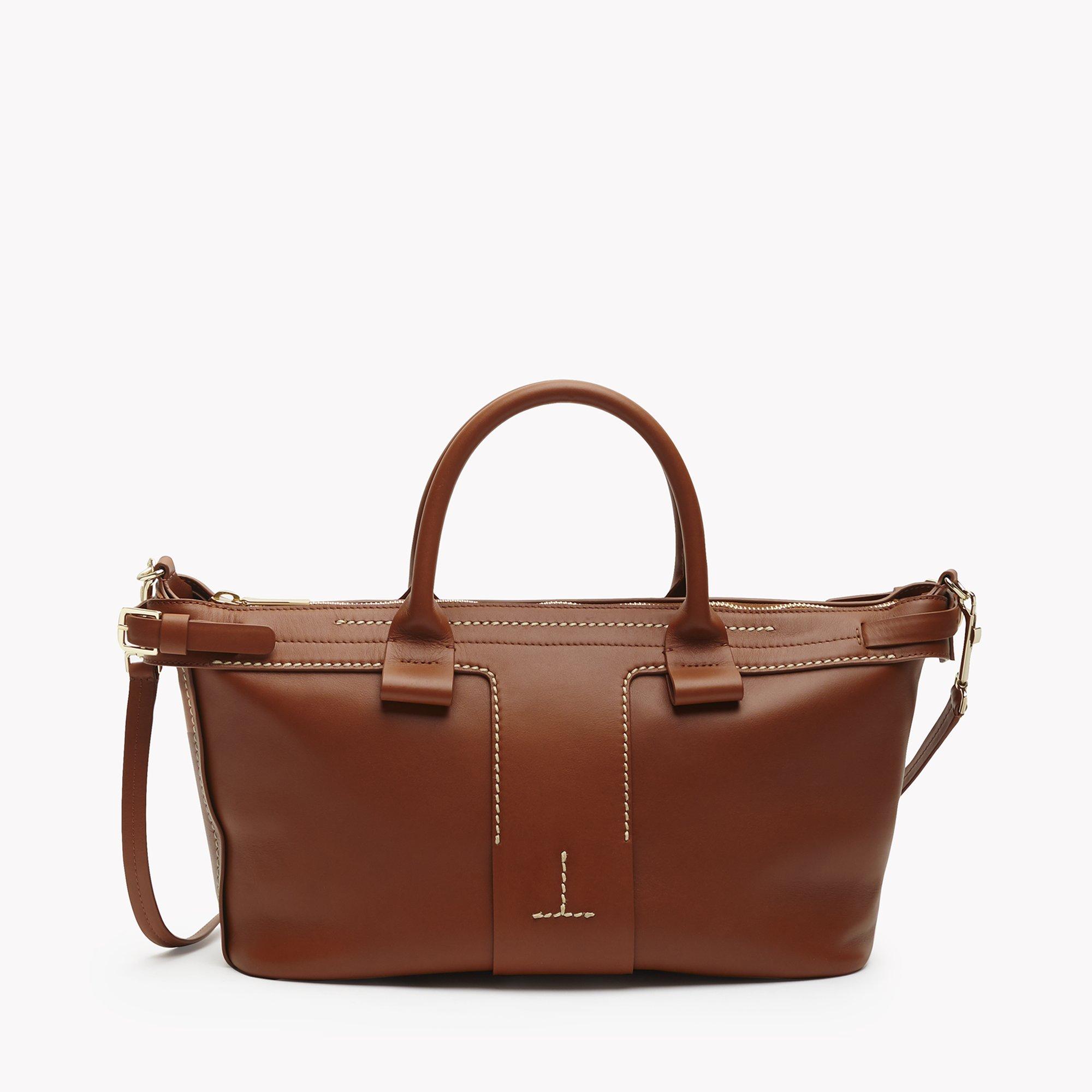 T Bar in Topstitched Calf