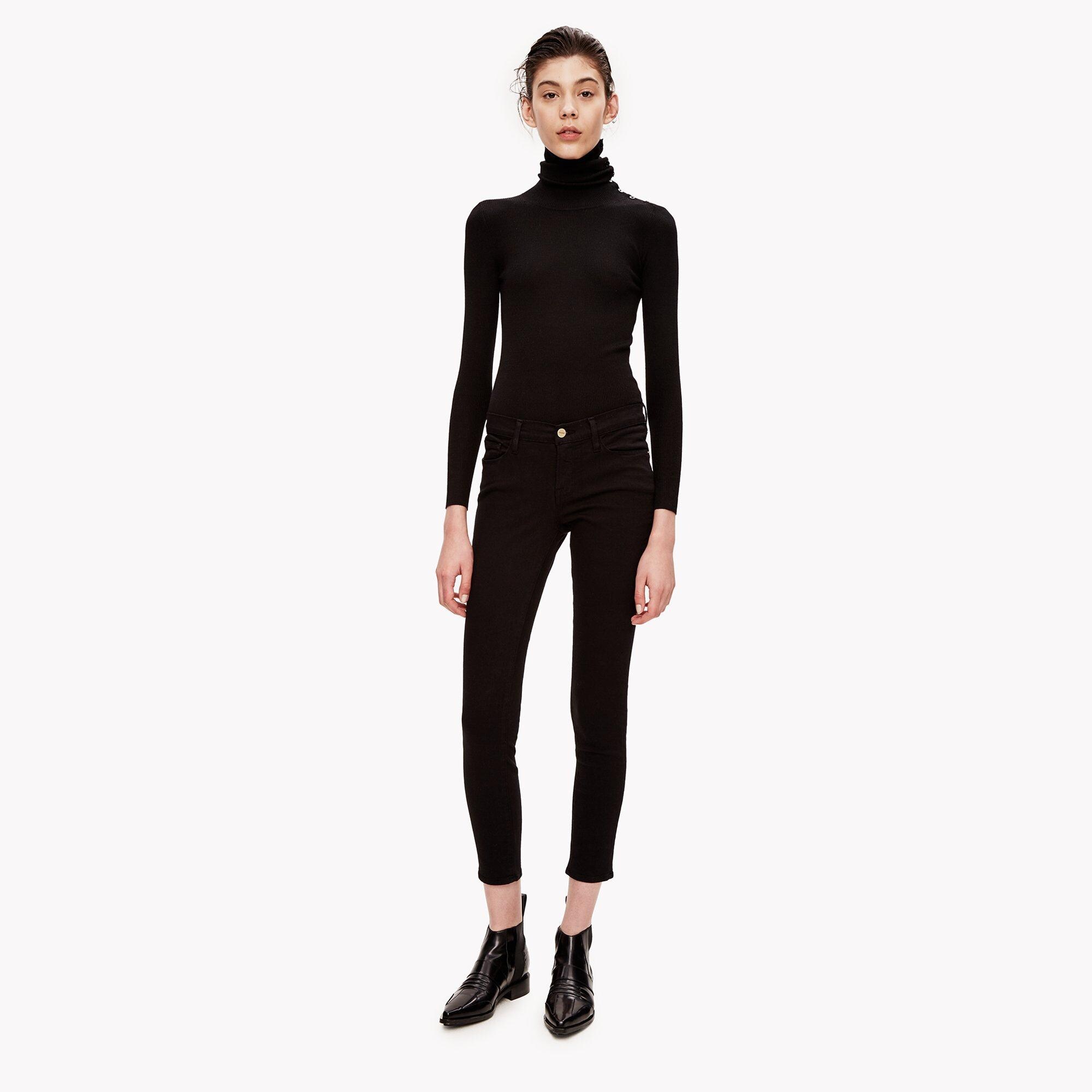 Fine Merino Button Turtleneck