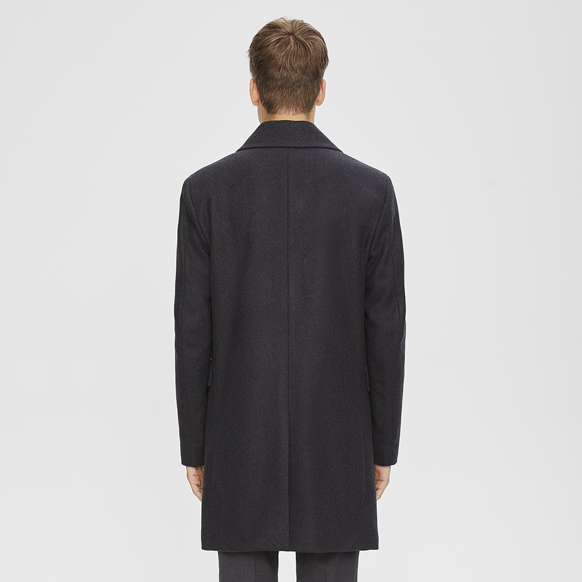Wool Melton Double-Breasted Coat