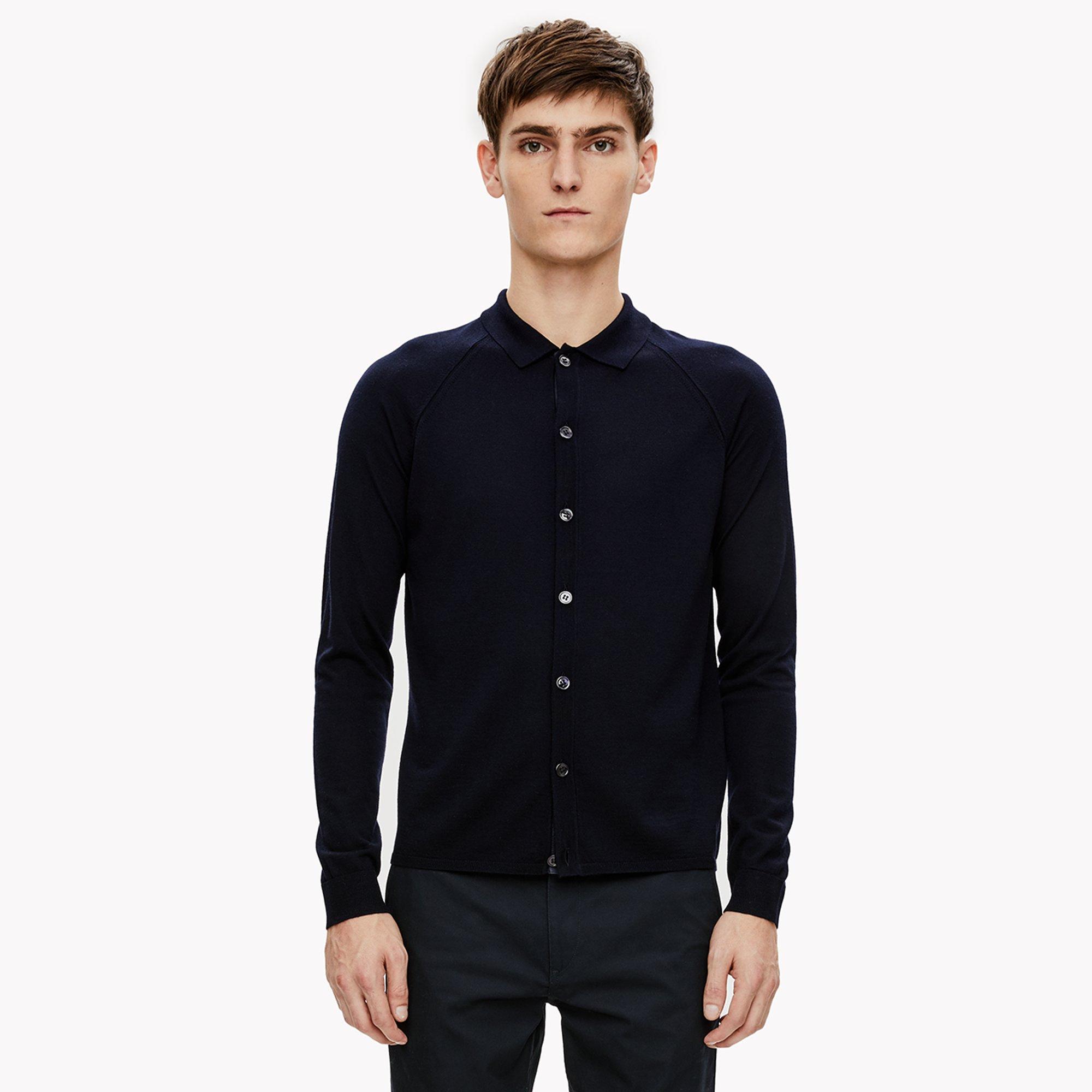 Merino Polo Cardigan