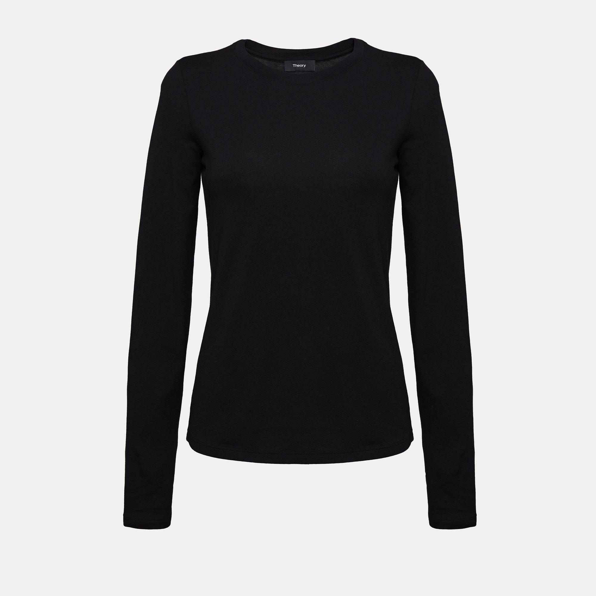 Stretch Cotton Long-Sleeve Tee