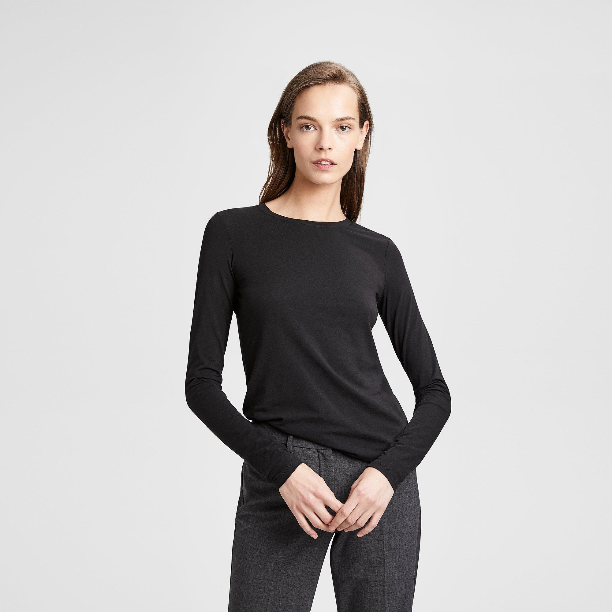 Stretch Cotton Long-Sleeve Tee