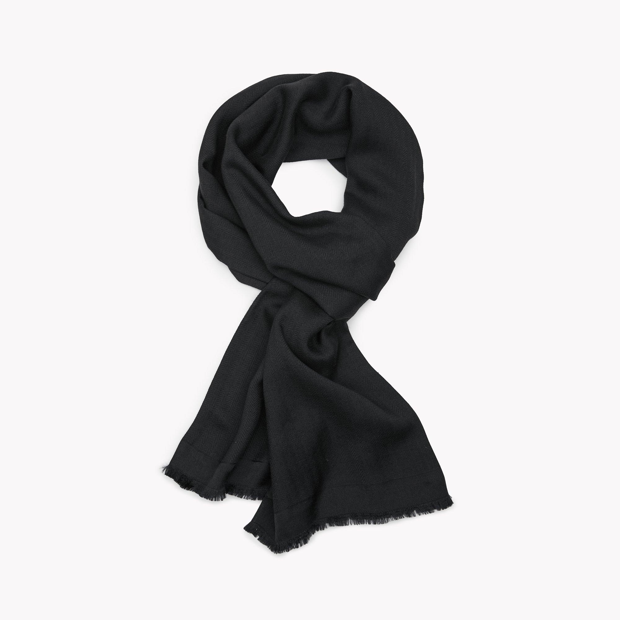 Silk-Cashmere Herringbone Scarf