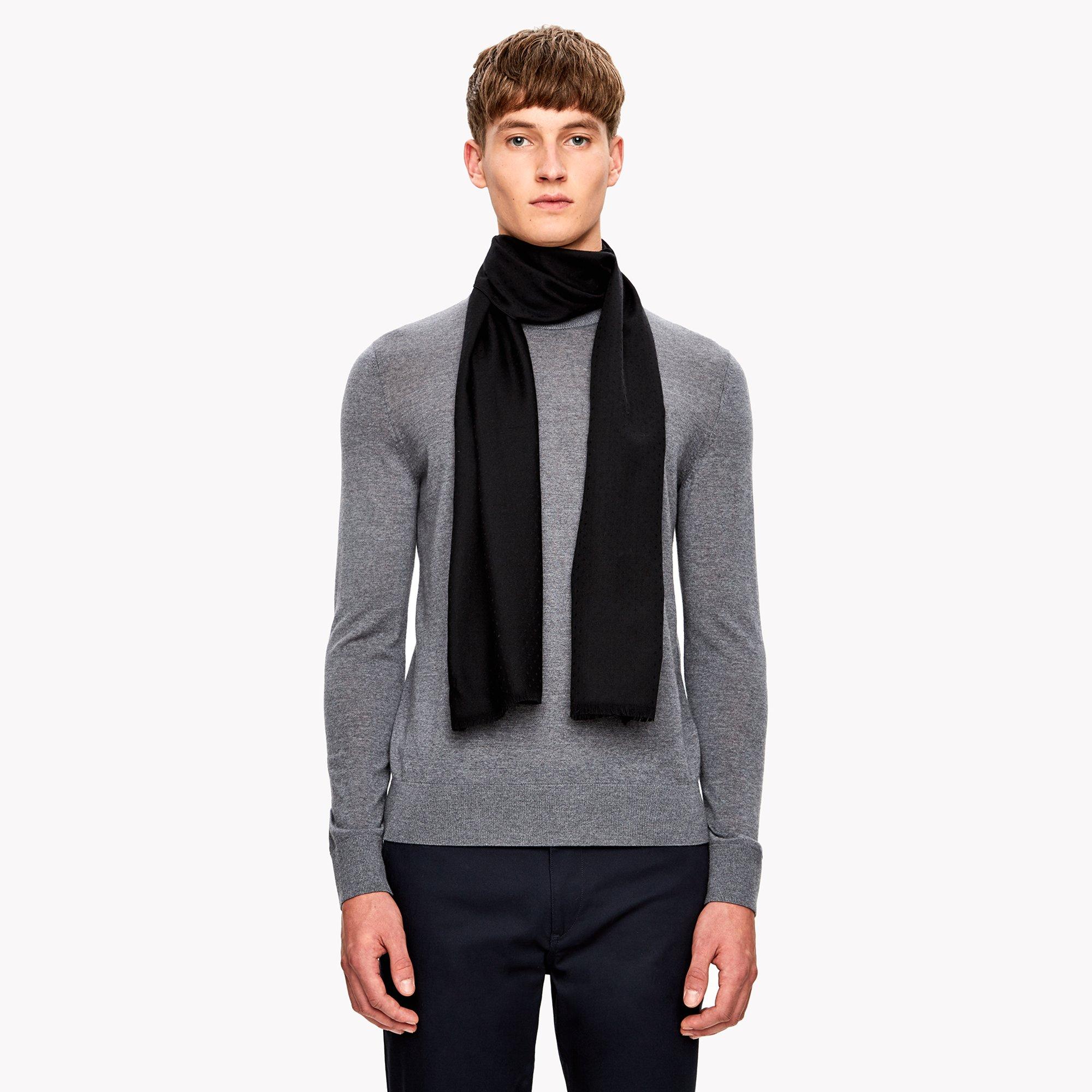 Silk-Cashmere Herringbone Scarf