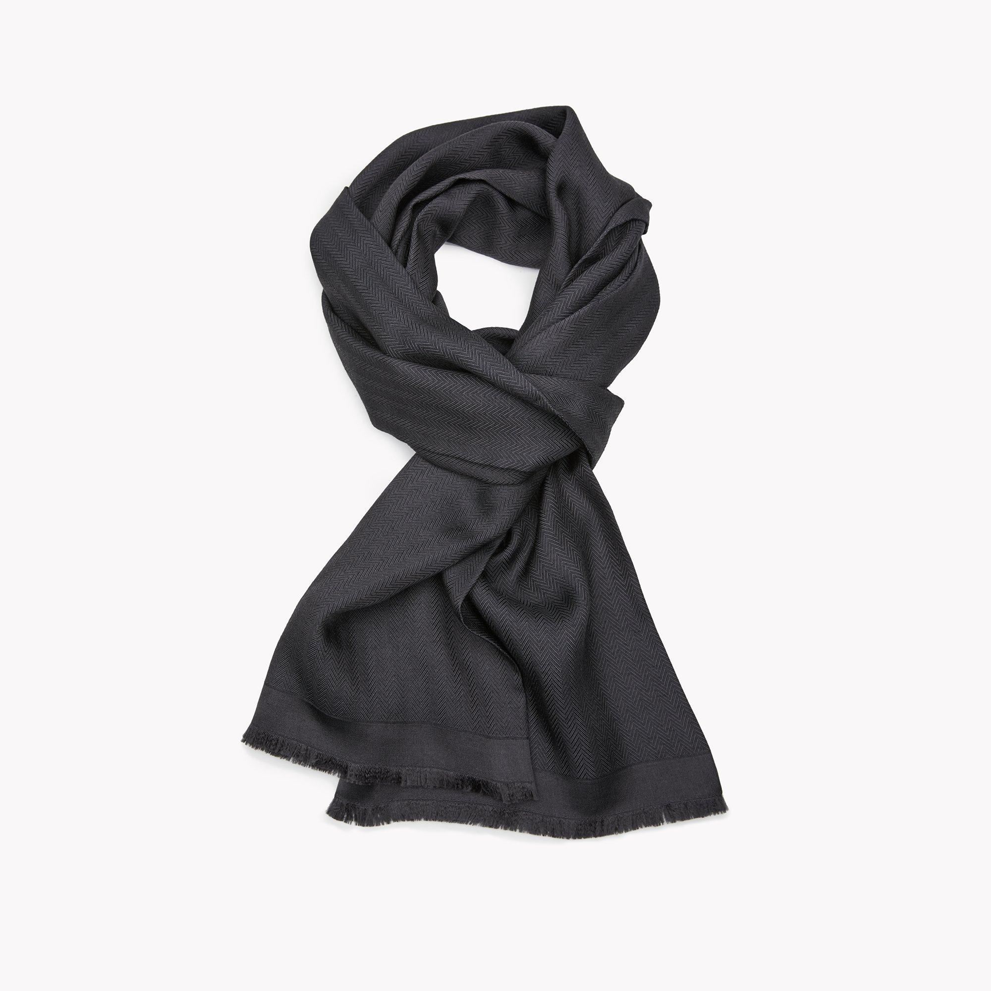 Silk-Cashmere Herringbone Scarf