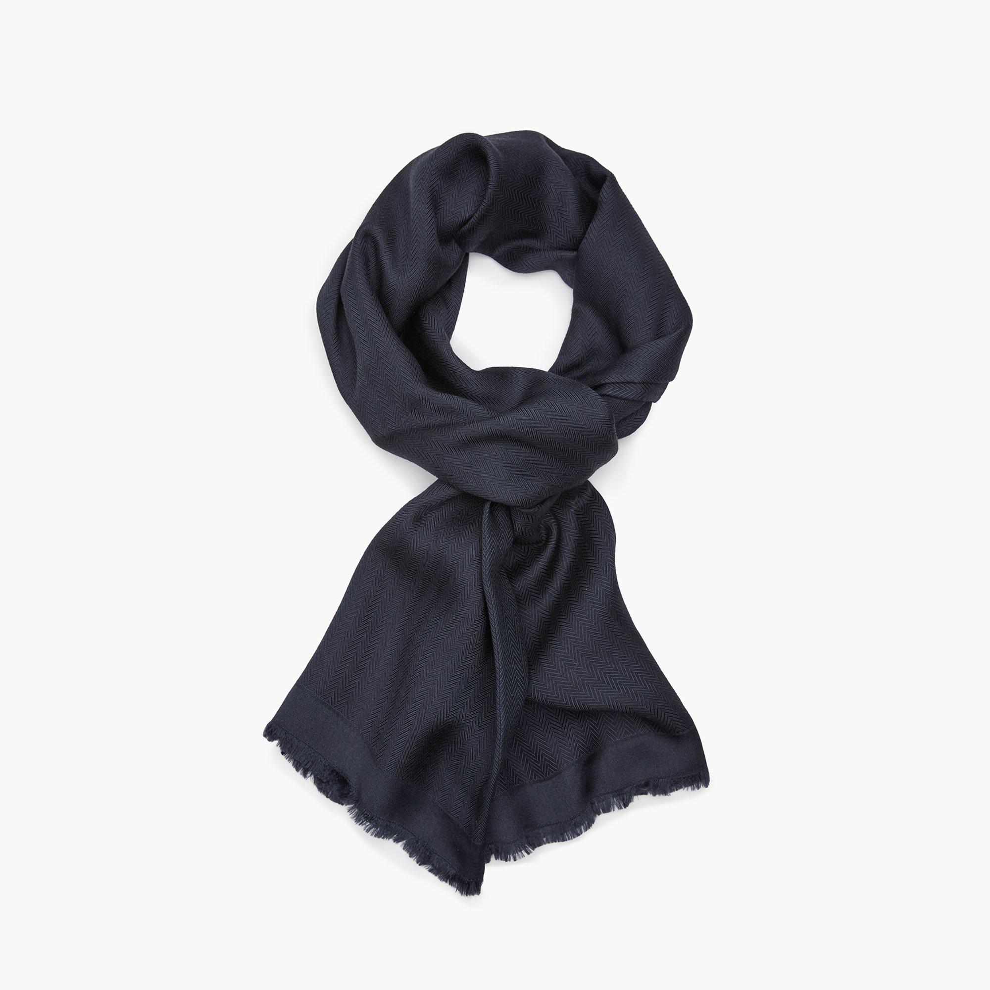 Silk-Cashmere Herringbone Scarf