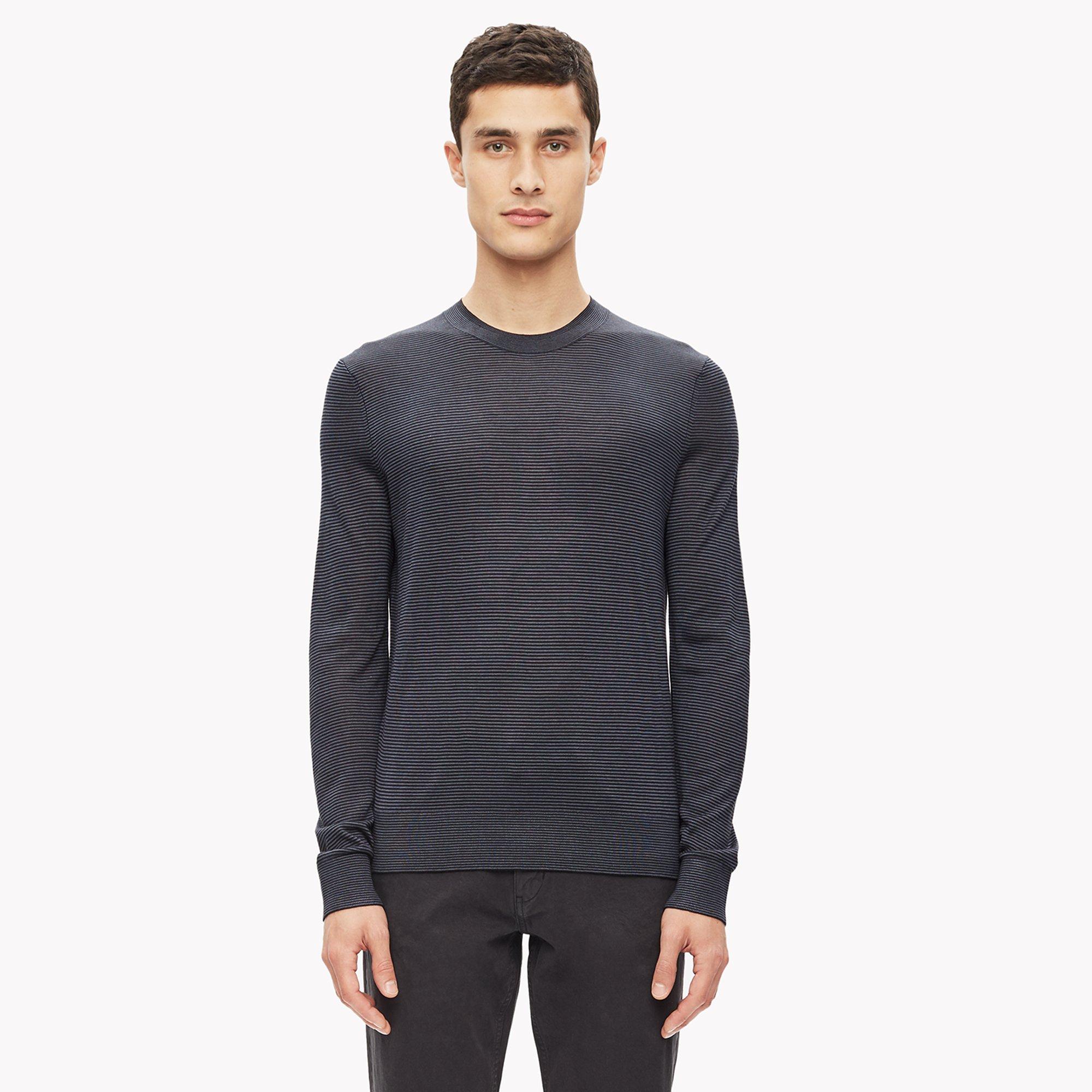 Silk-Cashmere Striped Pullover
