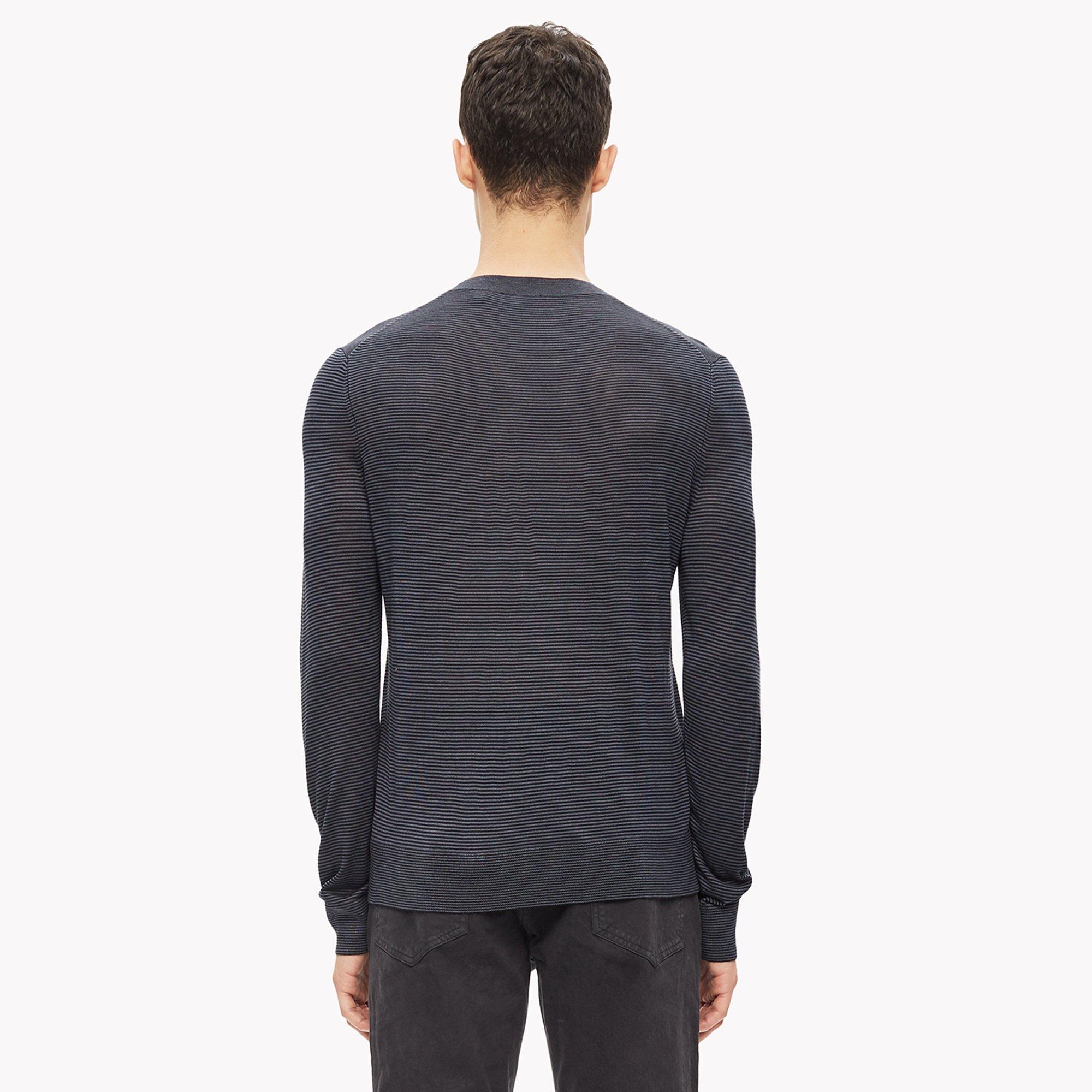Silk-Cashmere Striped Pullover