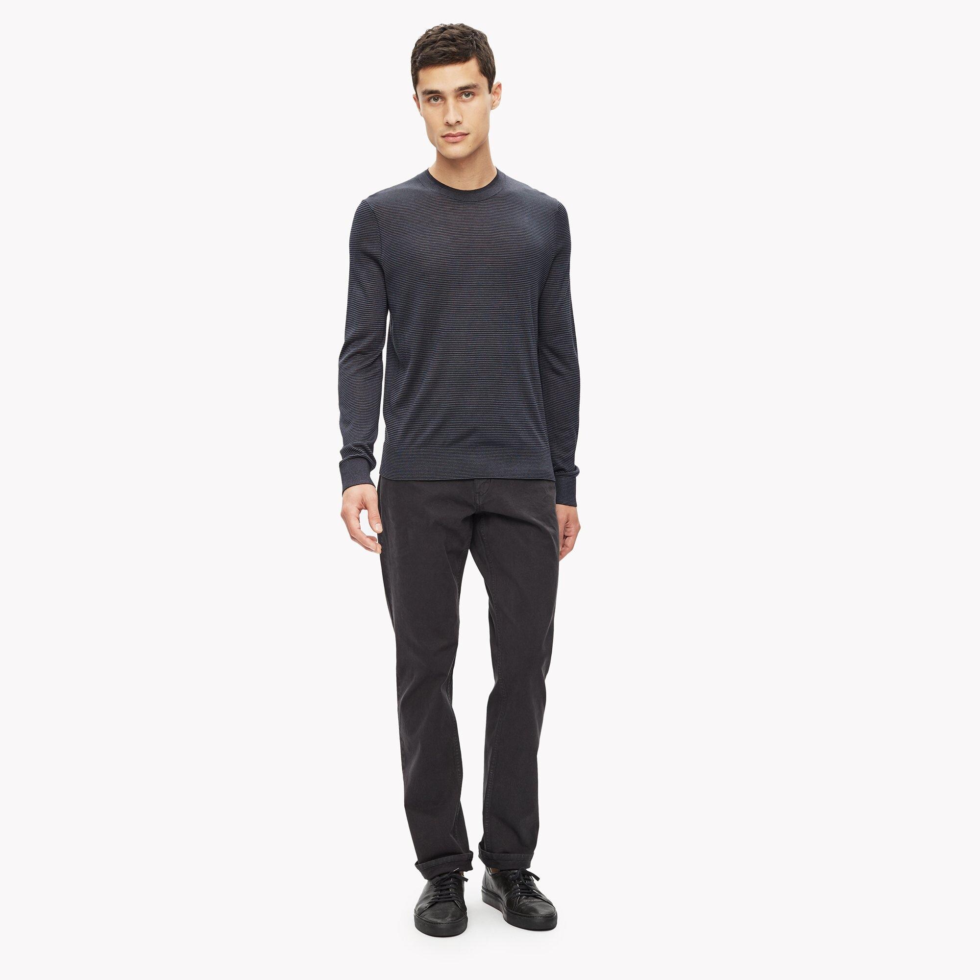 Silk-Cashmere Striped Pullover