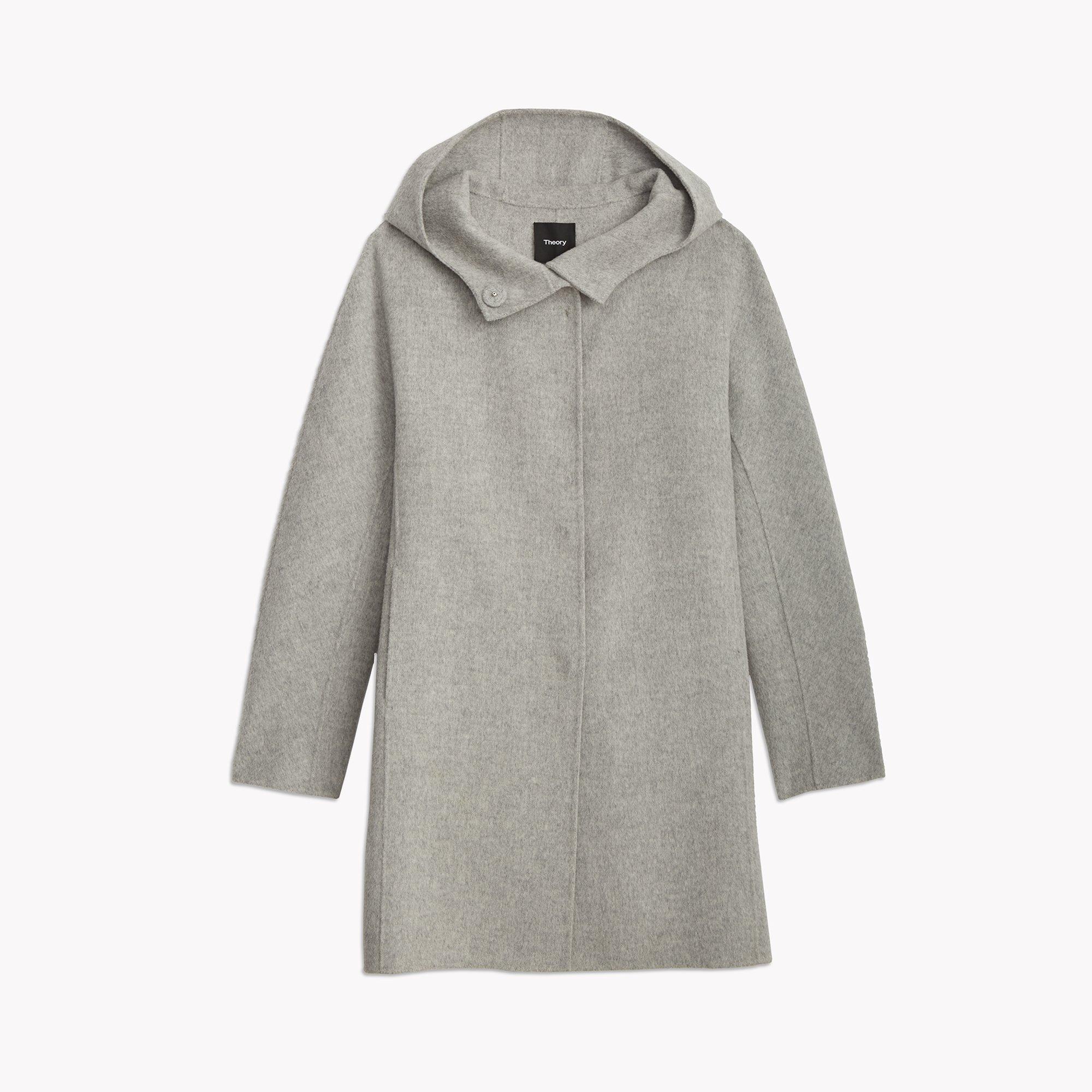 Theory hooded hot long coat