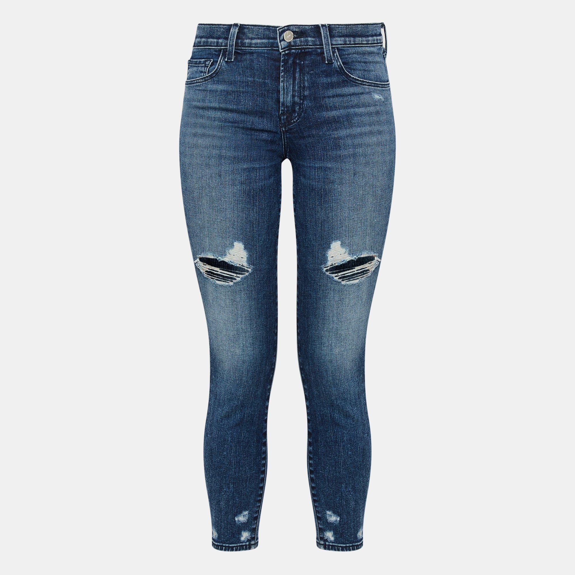 J Brand Mid-Rise Cropped Skinny Jean