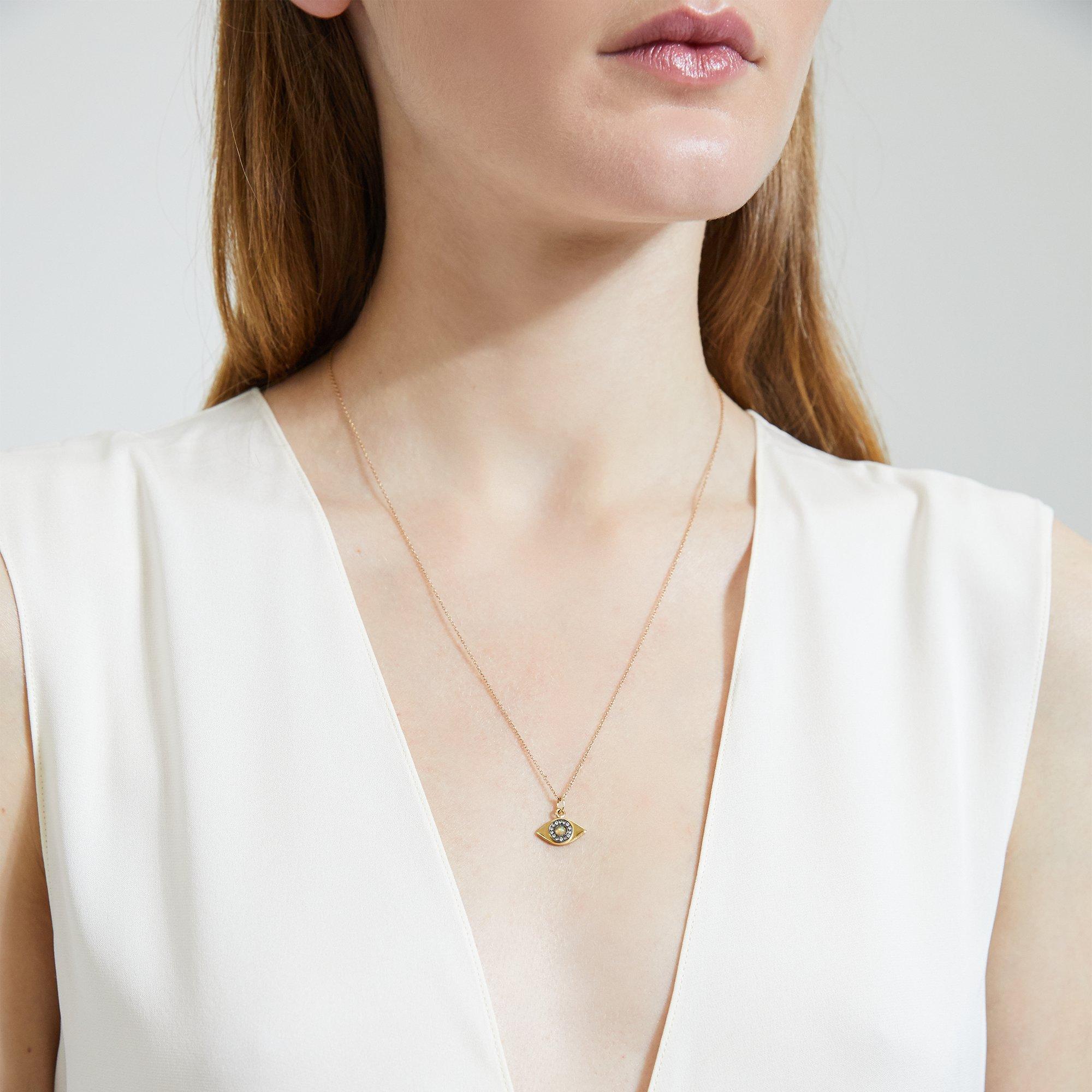 Ileana Makri Eye Sun Pendant Necklace