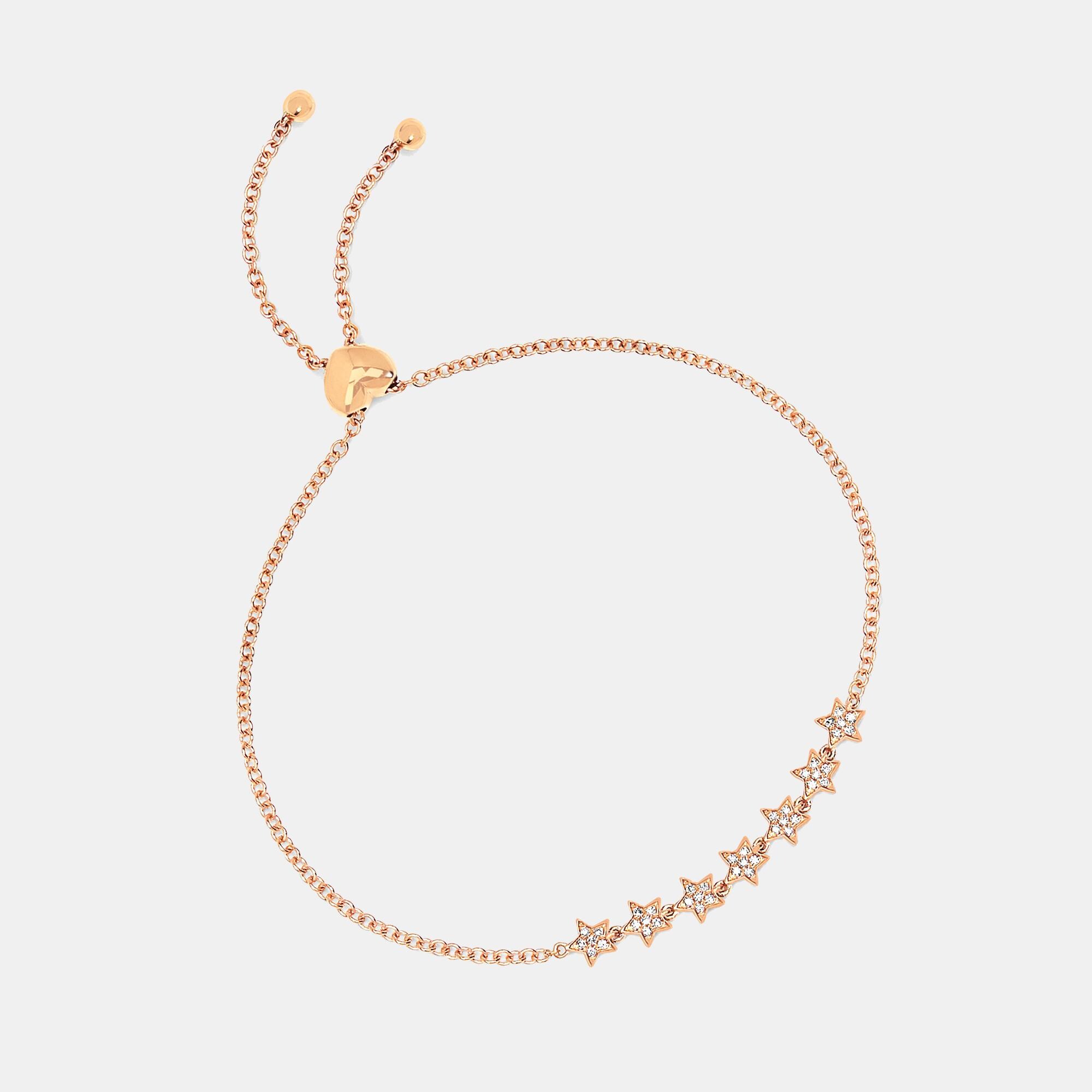 EF Collection Mini Diamond Star Bolo Bracelet
