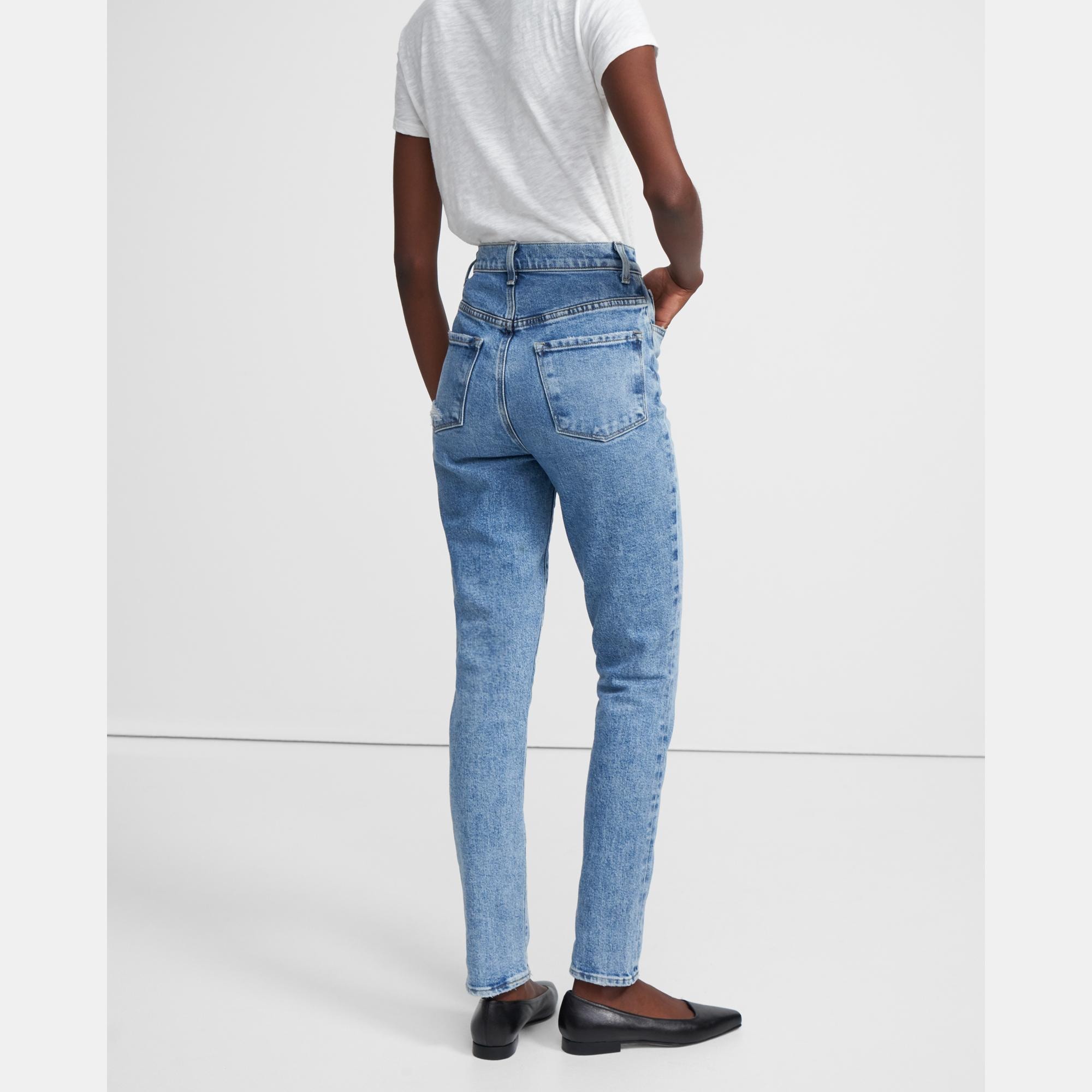 J Brand 1212 Runway High-Rise Slim Straight Jean in Comfort Stretch
