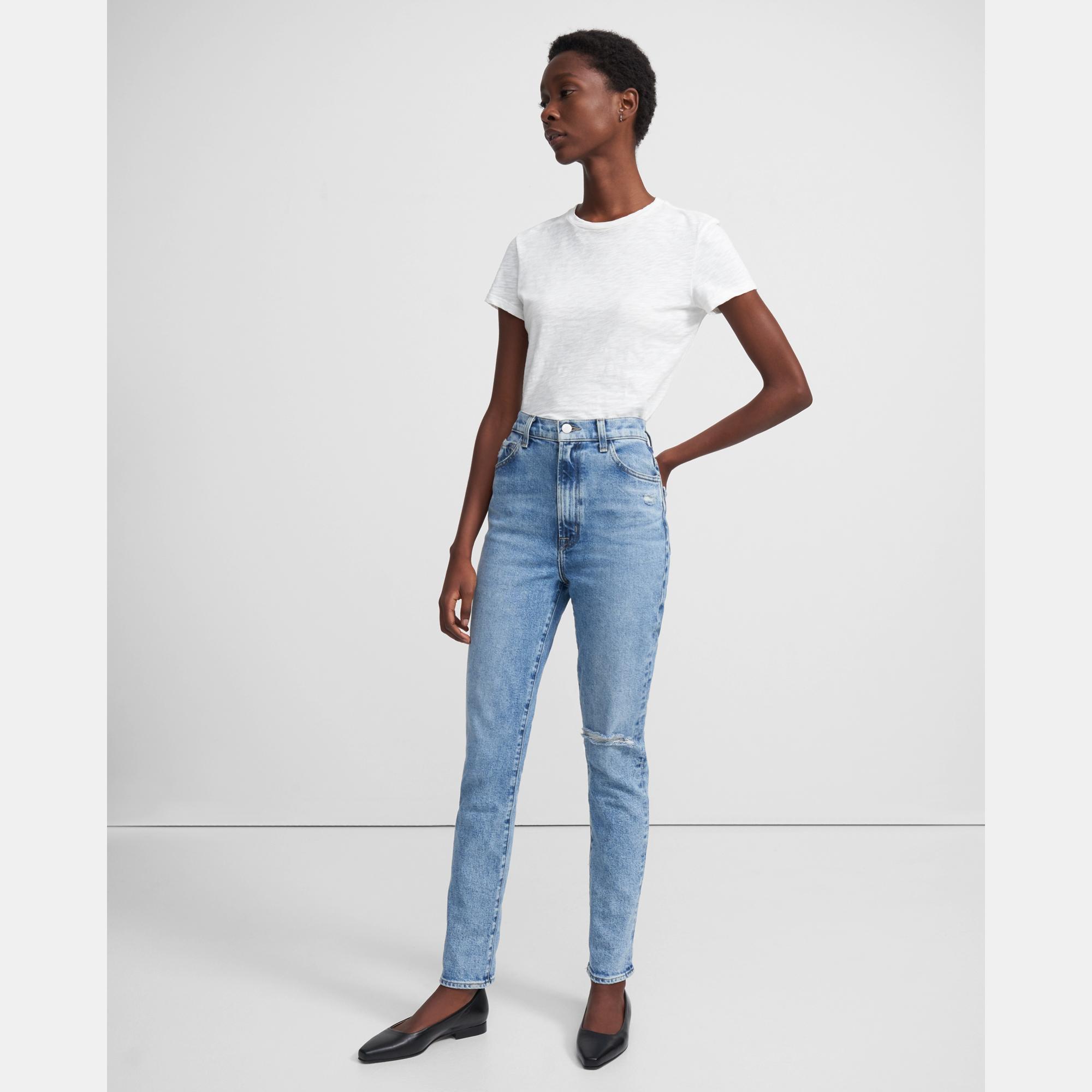J Brand 1212 Runway High-Rise Slim Straight Jean in Comfort Stretch