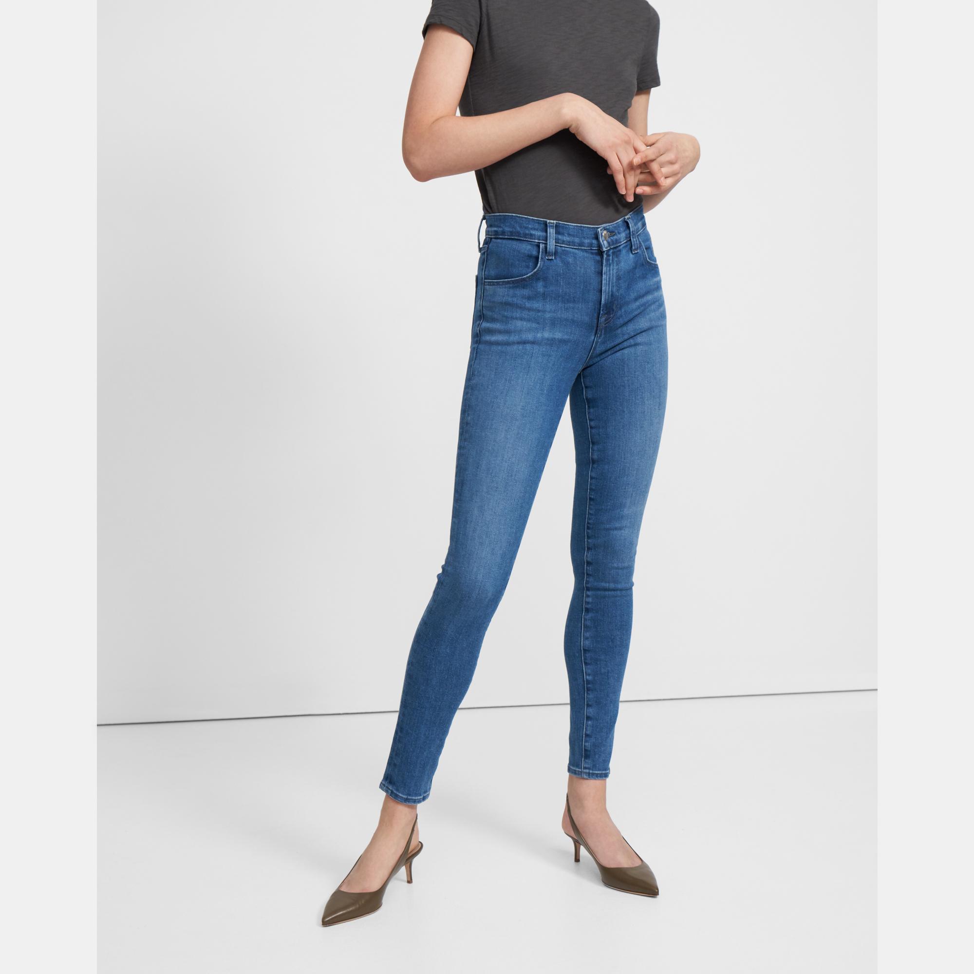 J Brand Jeans Women's 23110 Maria High Rise Skinny Jean, Black Heart, 24 :  : Clothing, Shoes & Accessories