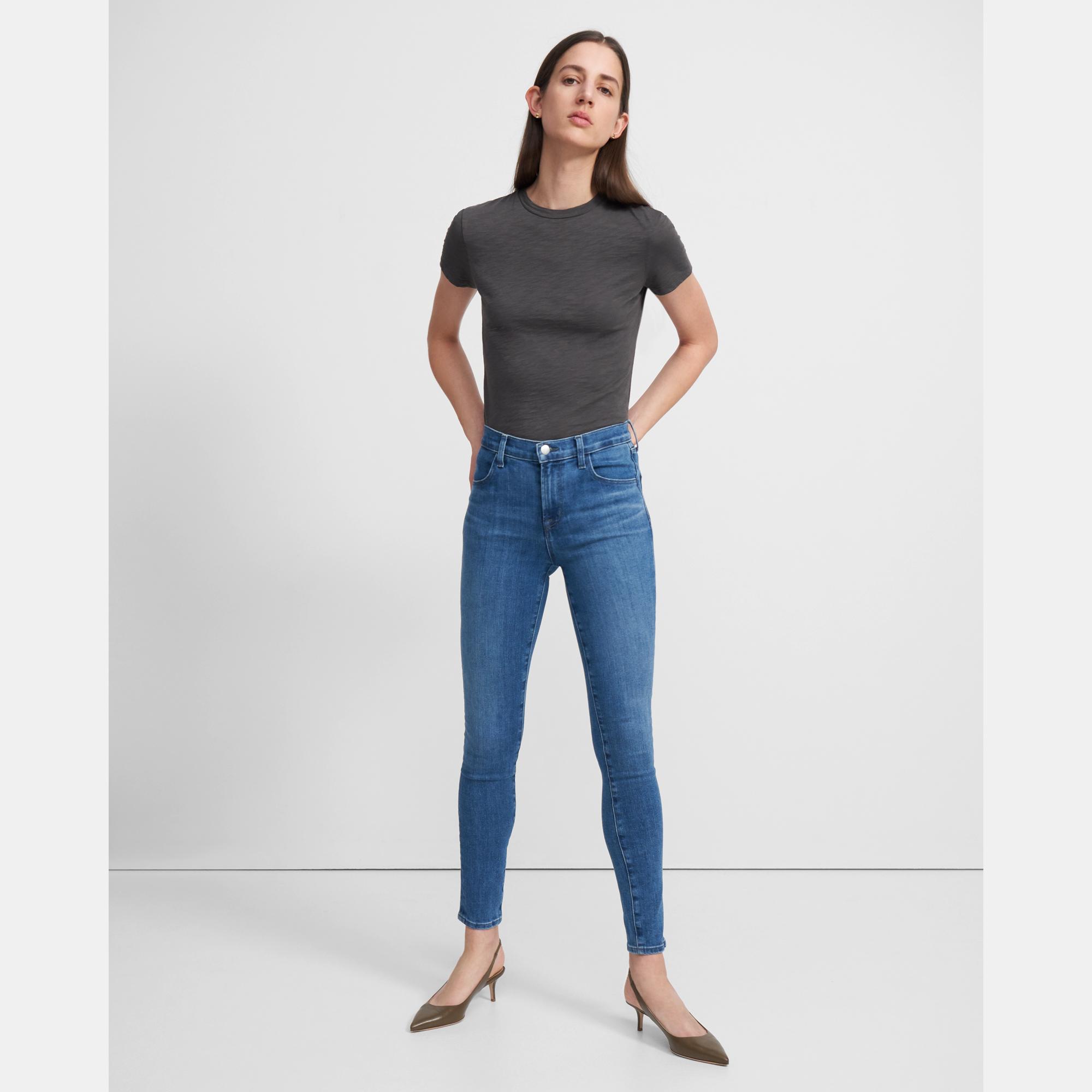 Theory Official Site J Brand Maria High Rise Skinny Jean in Comfort Stretch