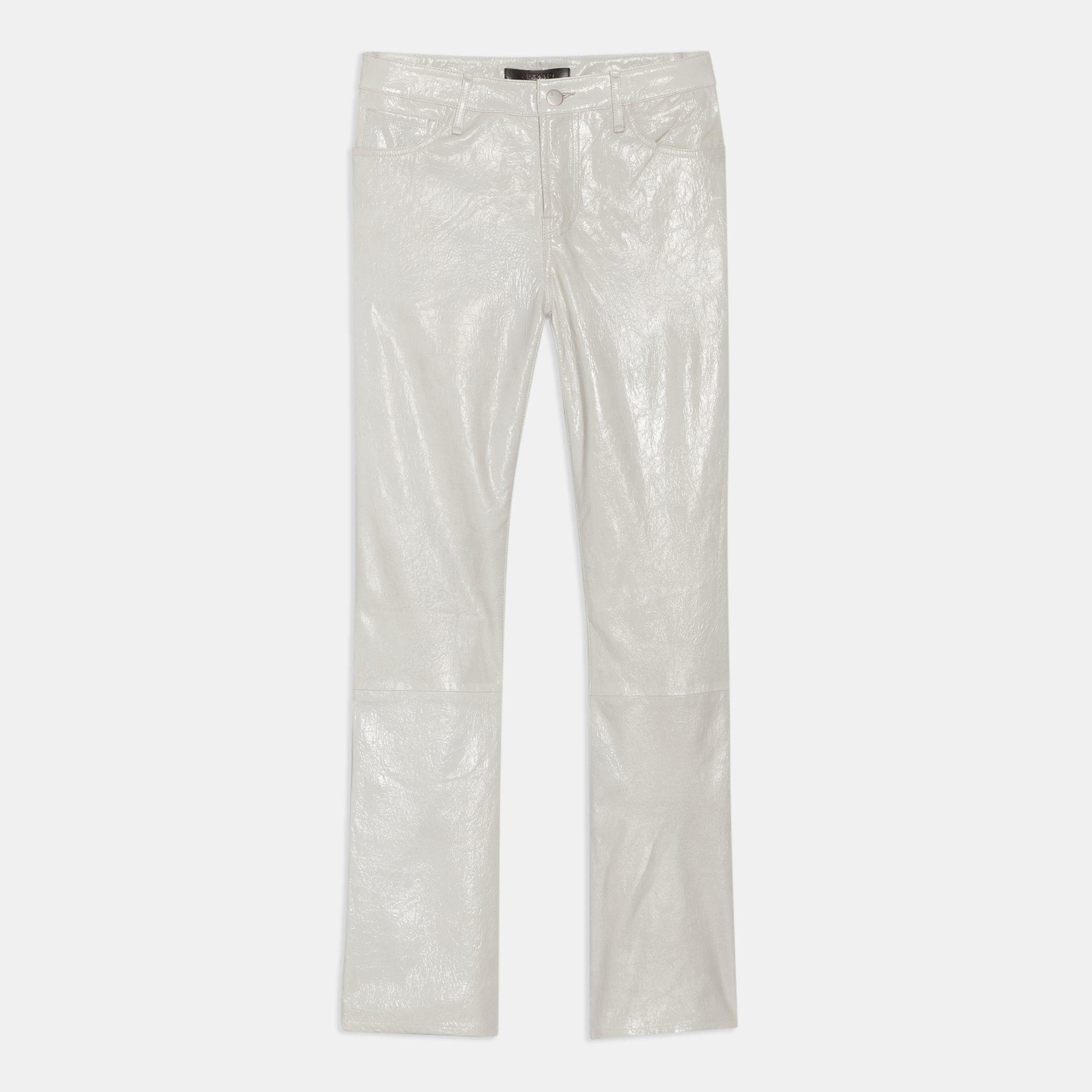 J Brand Franky High-Rise Crop Pant in Leather