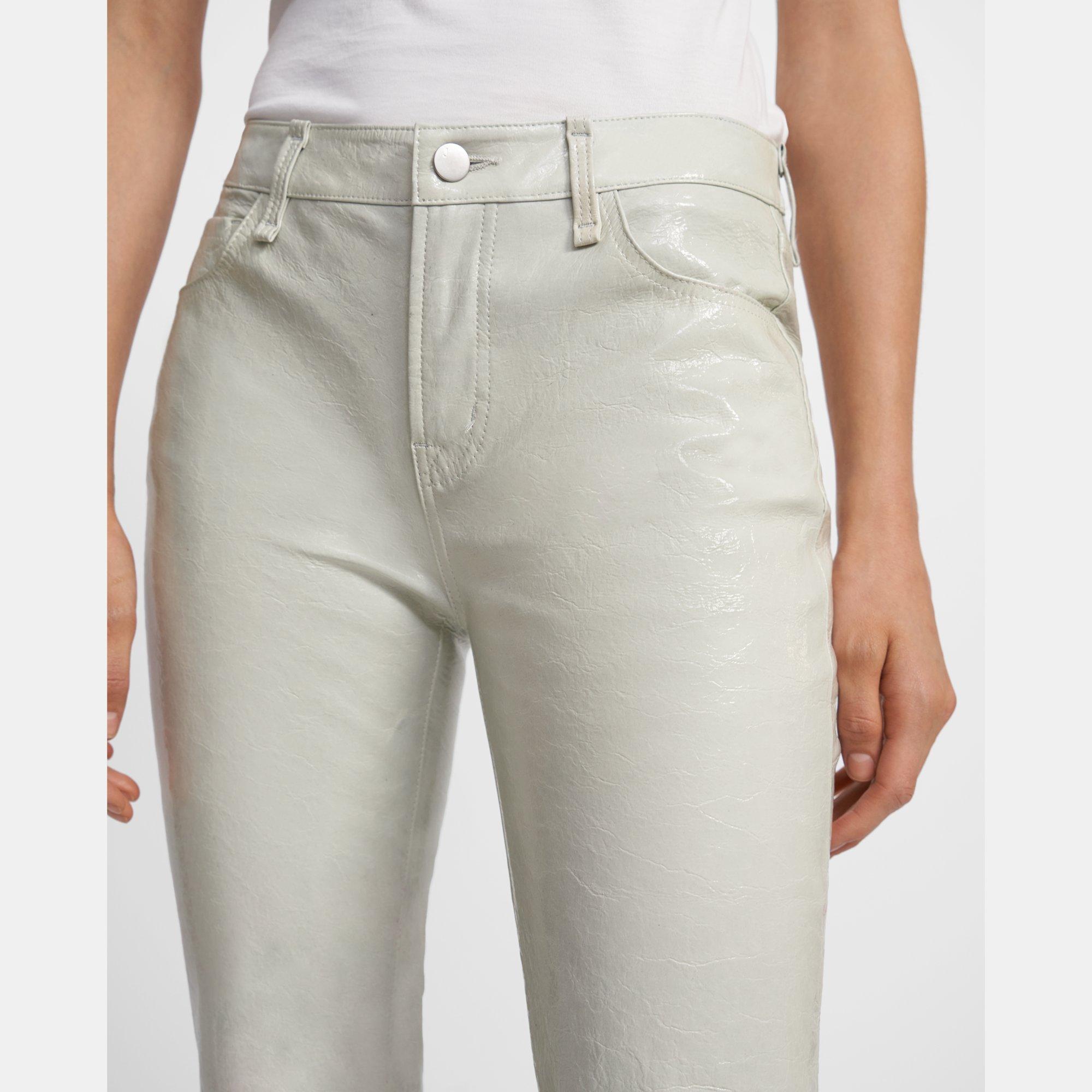 J Brand Franky High-Rise Crop Pant in Leather