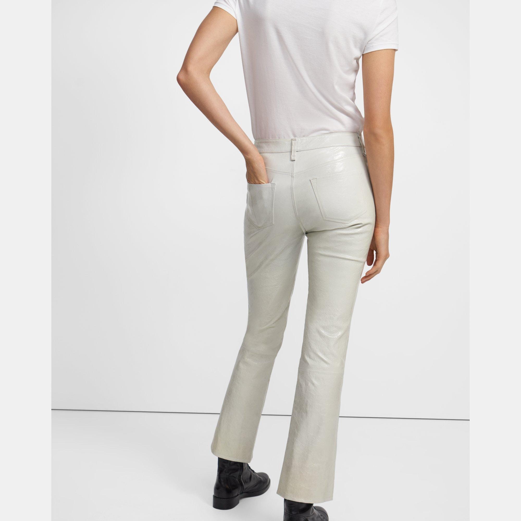 J Brand Franky High-Rise Crop Pant in Leather
