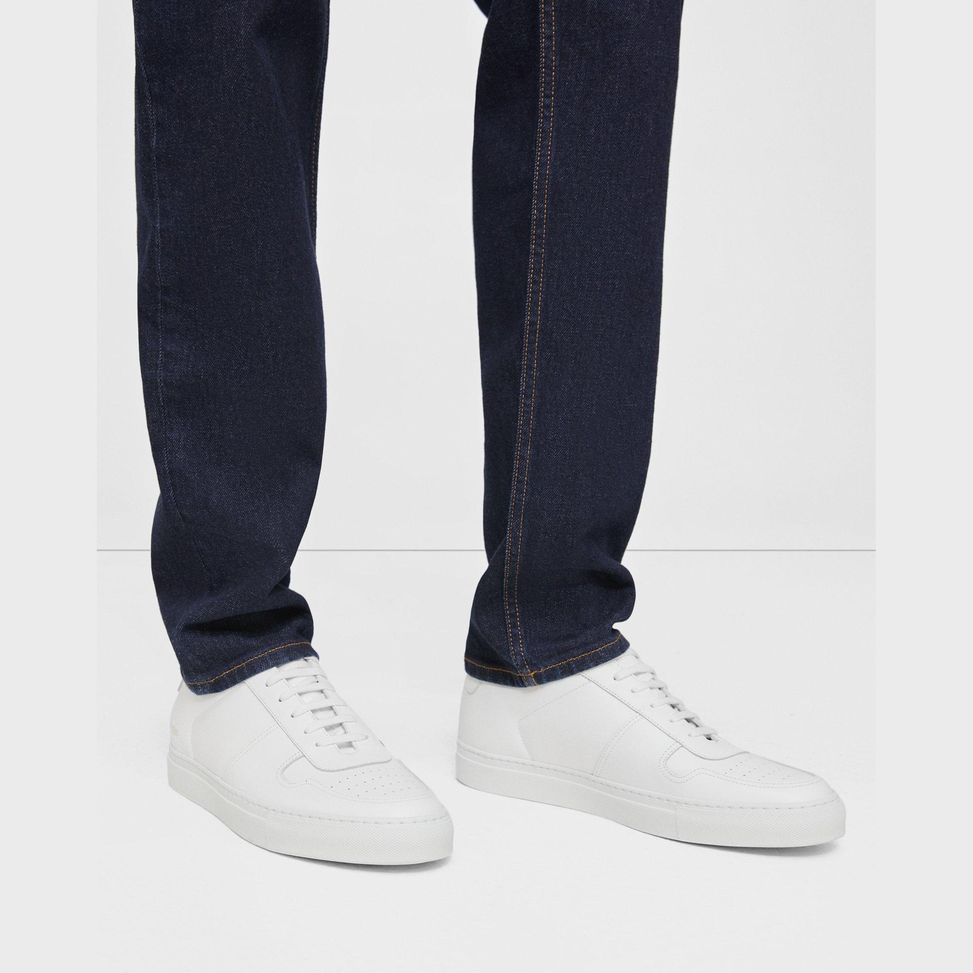 띠어리 Theory 커먼 프로젝트 Common Projects MEN'S BBall Low-Top Sneakers,WHITE