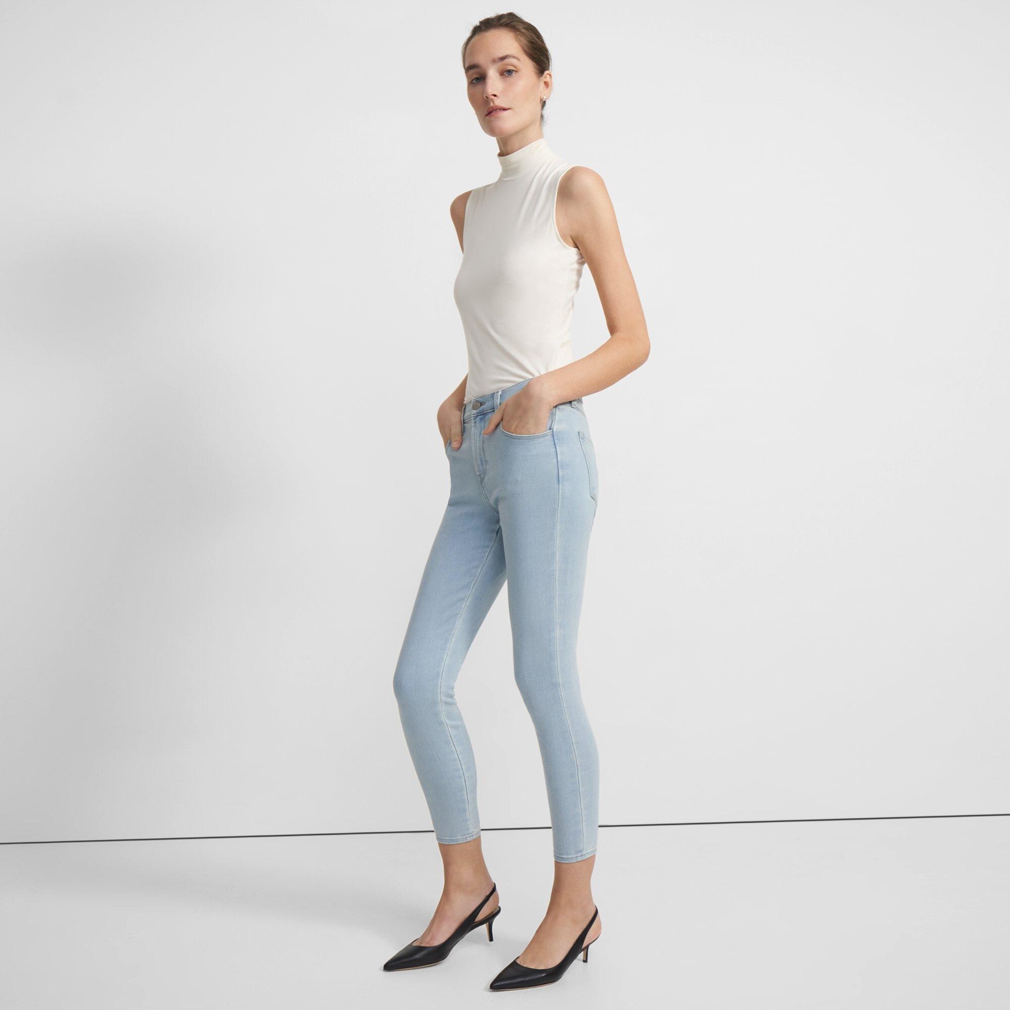J Brand Alana High Rise Cropped Skinny Jean in Stretch Denim