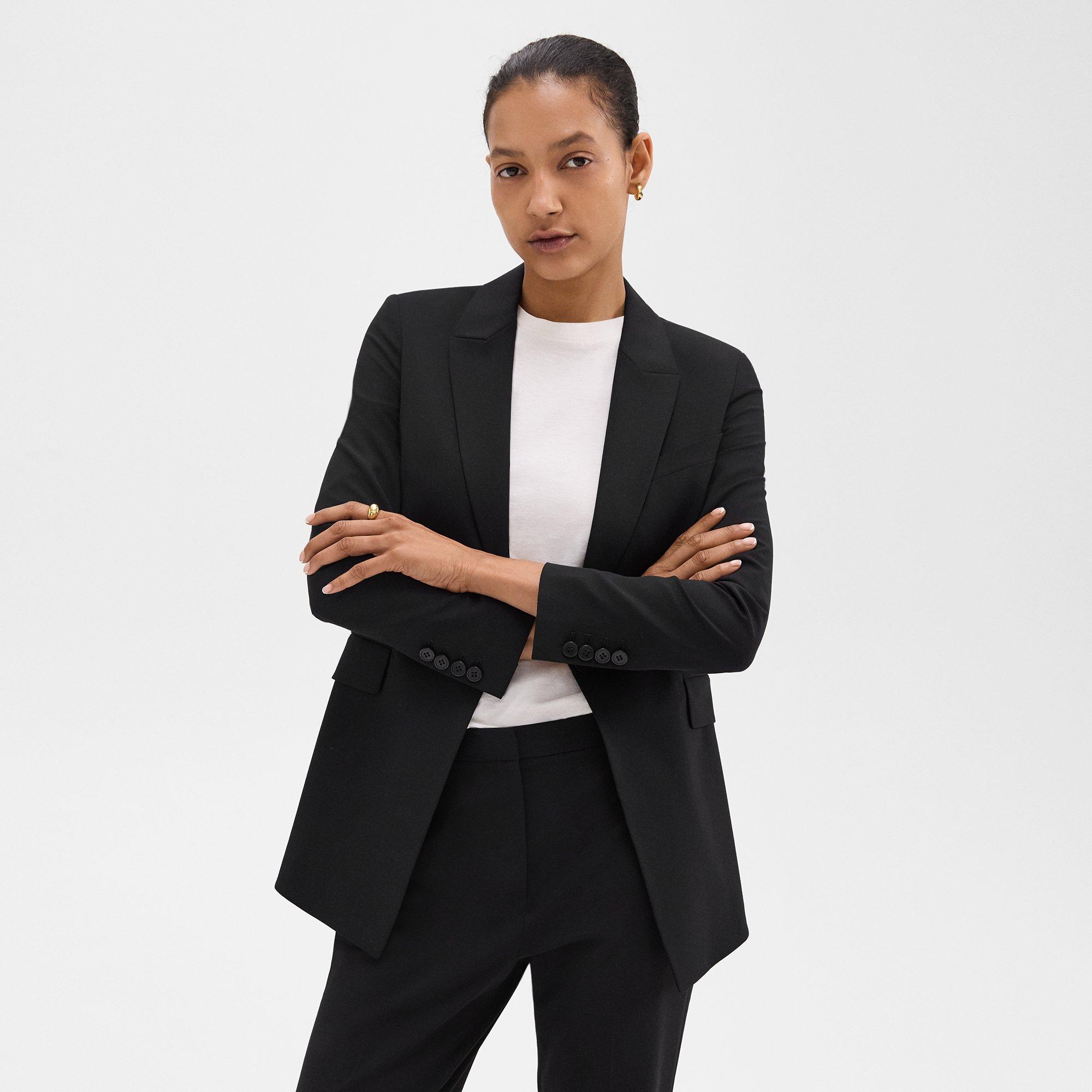 Black Good Wool Etiennette Blazer | Theory