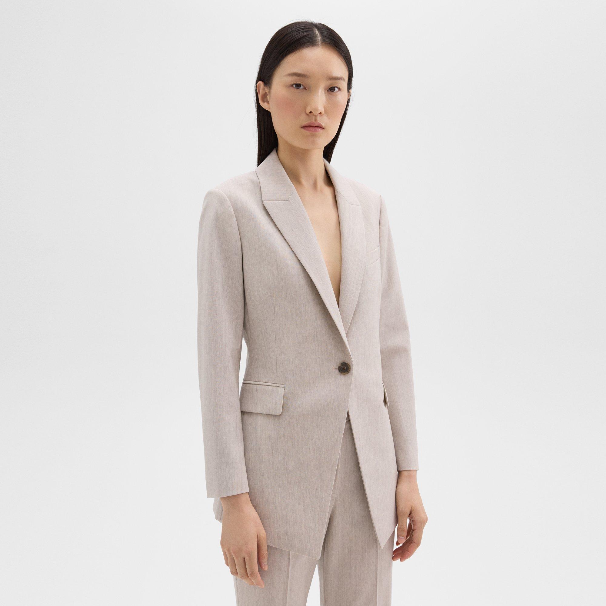 Theory // Black Linen Blazer & Pant Suit – VSP Consignment