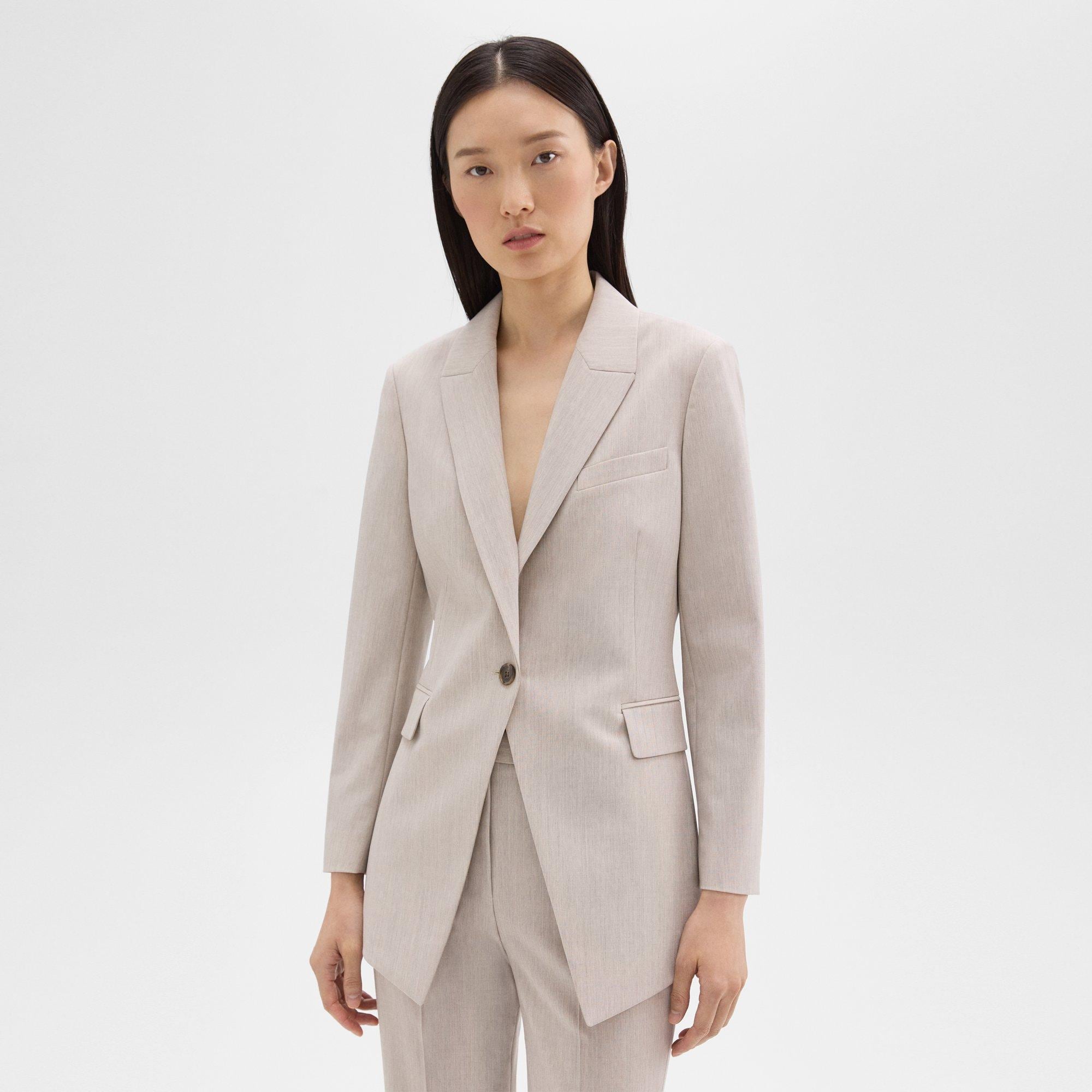 띠어리 Theory Etiennette Blazer in Good Wool,SAND MELANGE